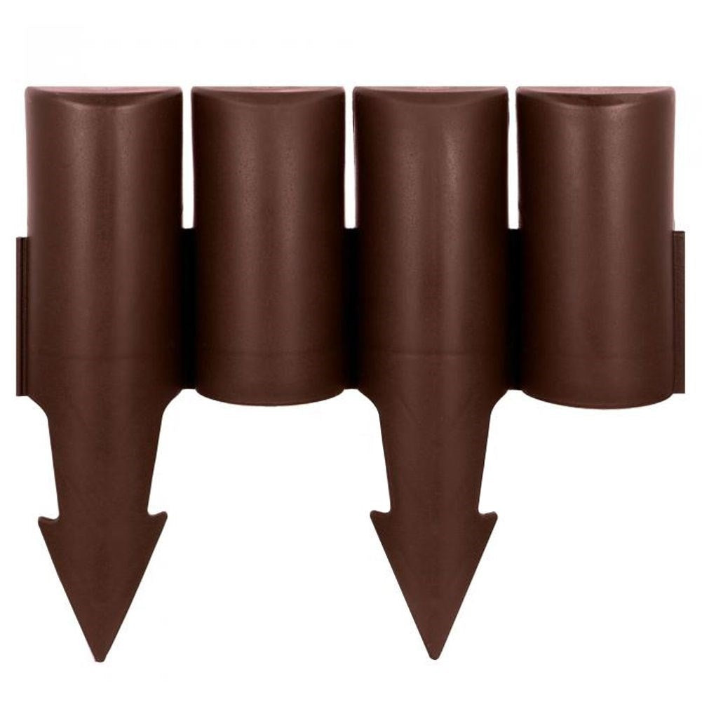 10 st trädgårdskanter 250 cm, slitstarkt material, brun