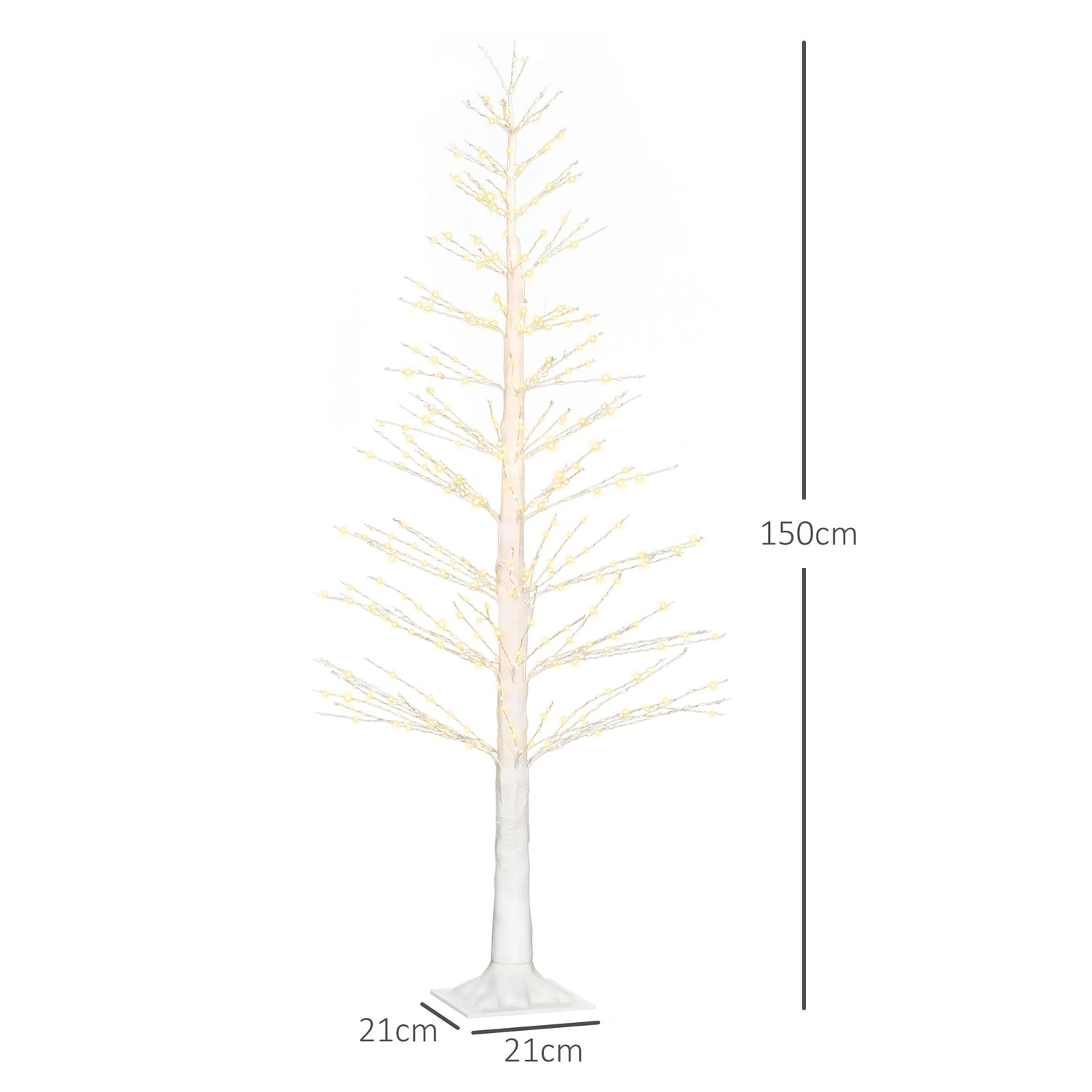 150 cm konstgjord julgran, 600 LED-lampor, inomhus/utomhus
