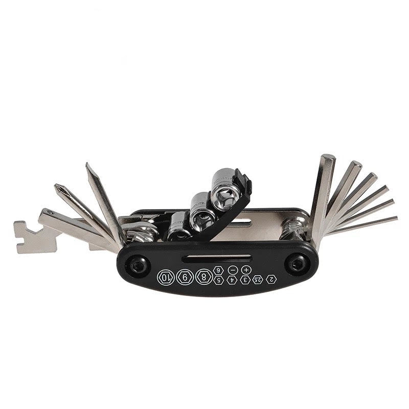 16in1 MultiTool för cykelreparation - svart
