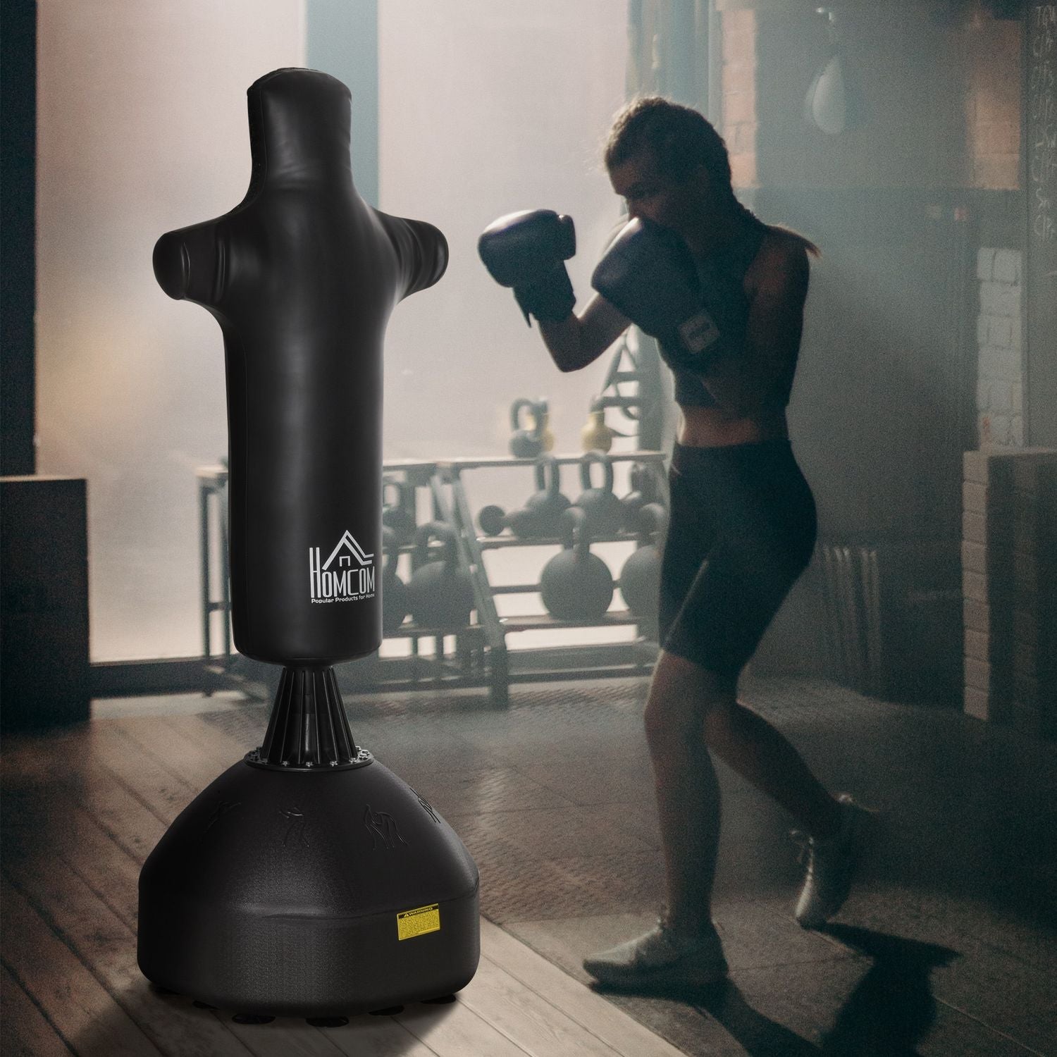 180 cm Heavy Duty stående boxningspåse – svart