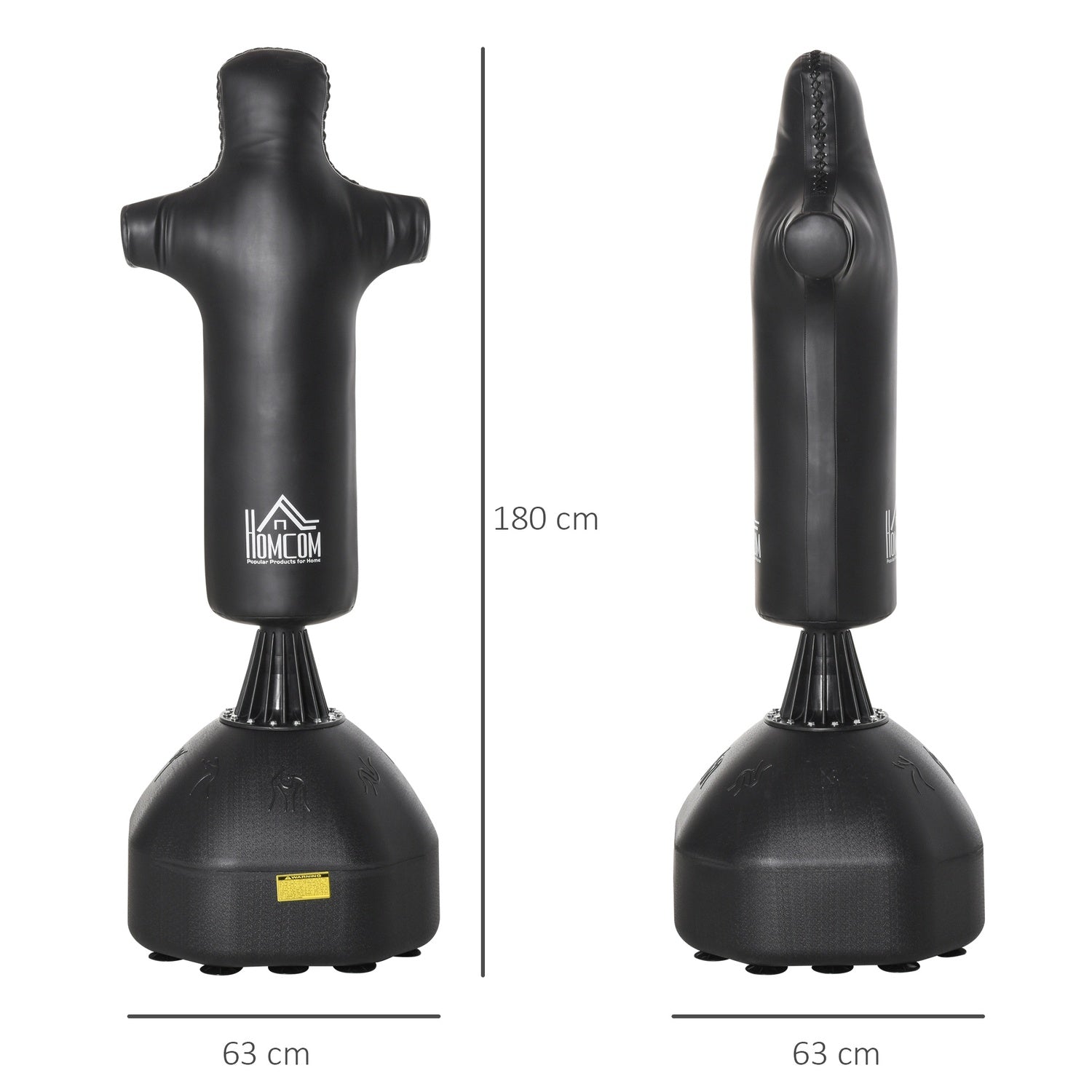 180 cm Heavy Duty stående boxningspåse – svart