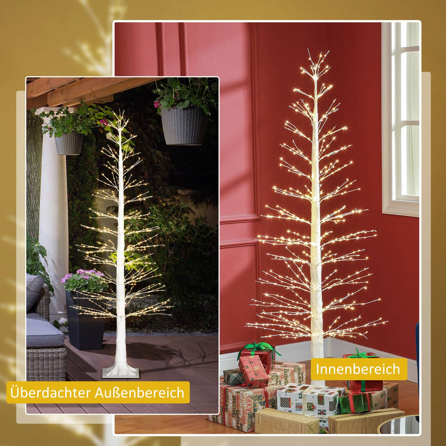 180 cm LED julgran – 810 lampor, Inomhus/Utomhusdekor