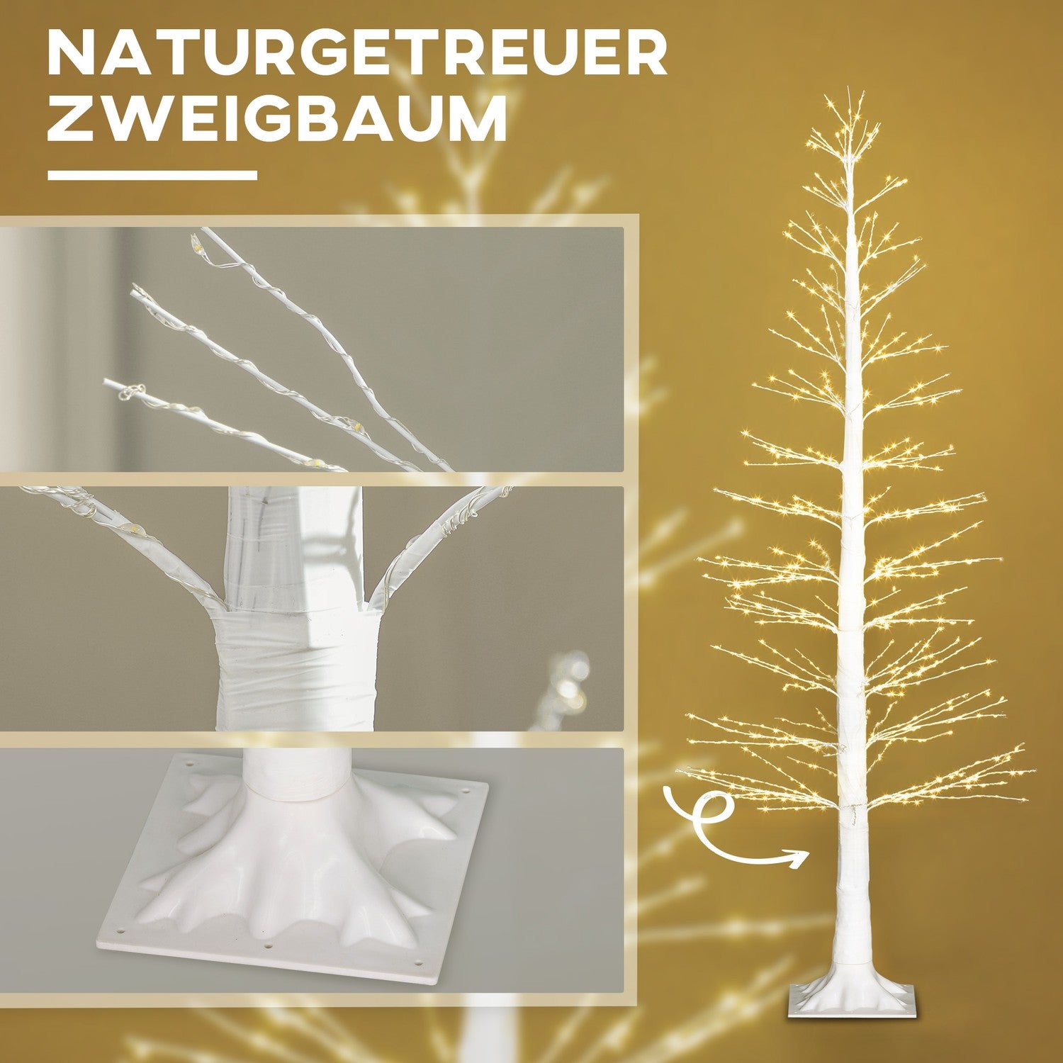 180 cm LED julgran – 810 lampor, Inomhus/Utomhusdekor