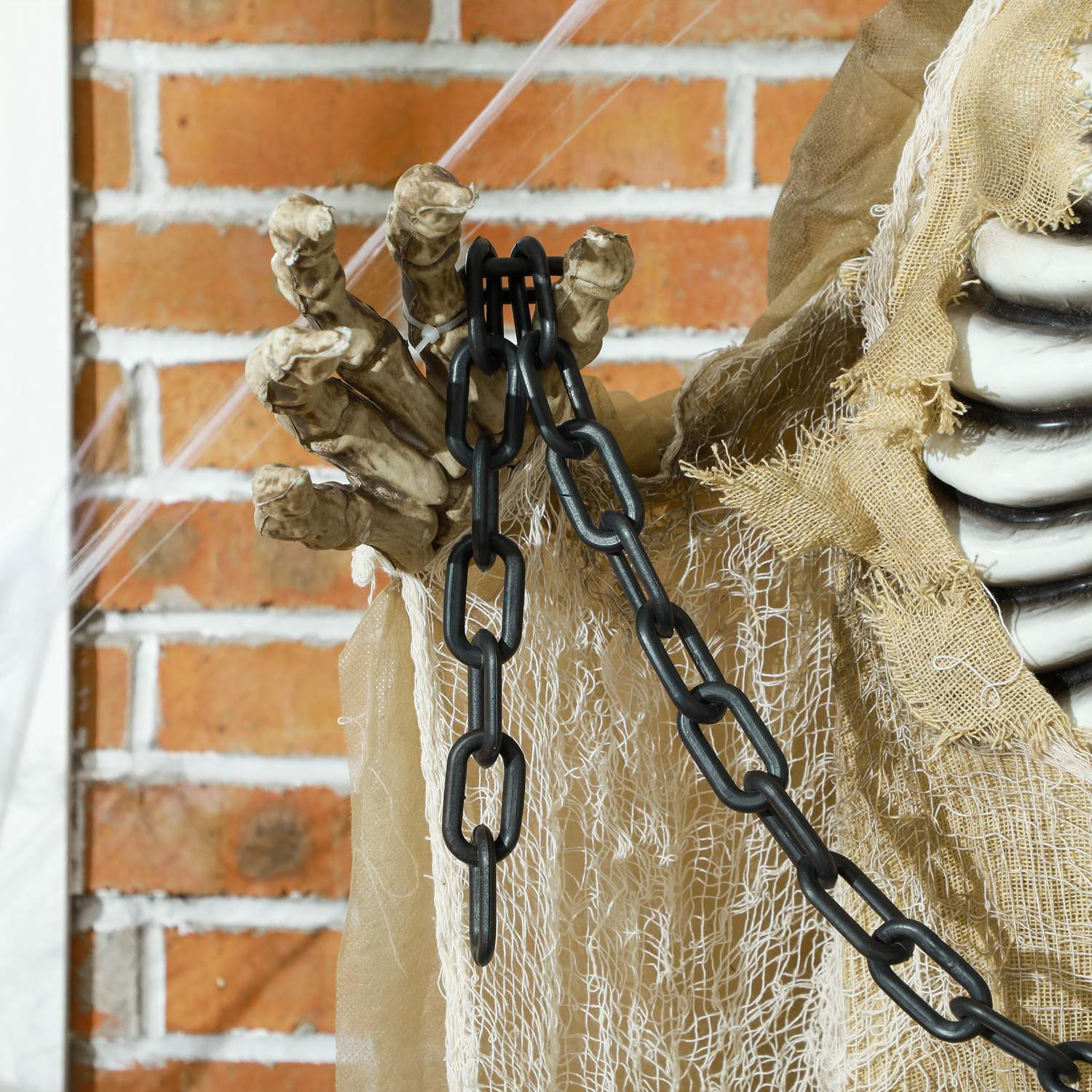 Naturlig storlek 183 cm Halloween Skelett med LED & Ljud