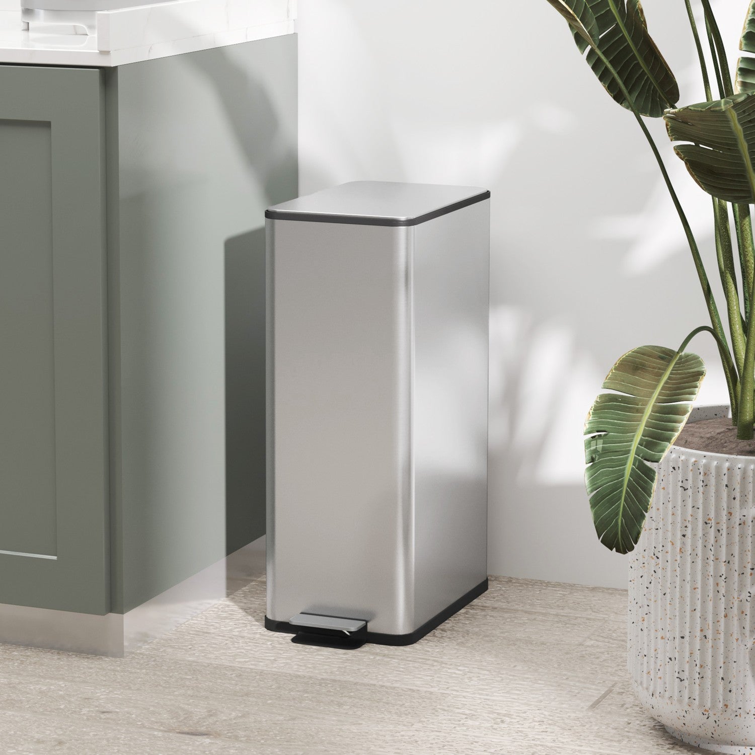 20L pedalbehållare i rostfritt stål med innerbehållare, vardagsrum/kontor
