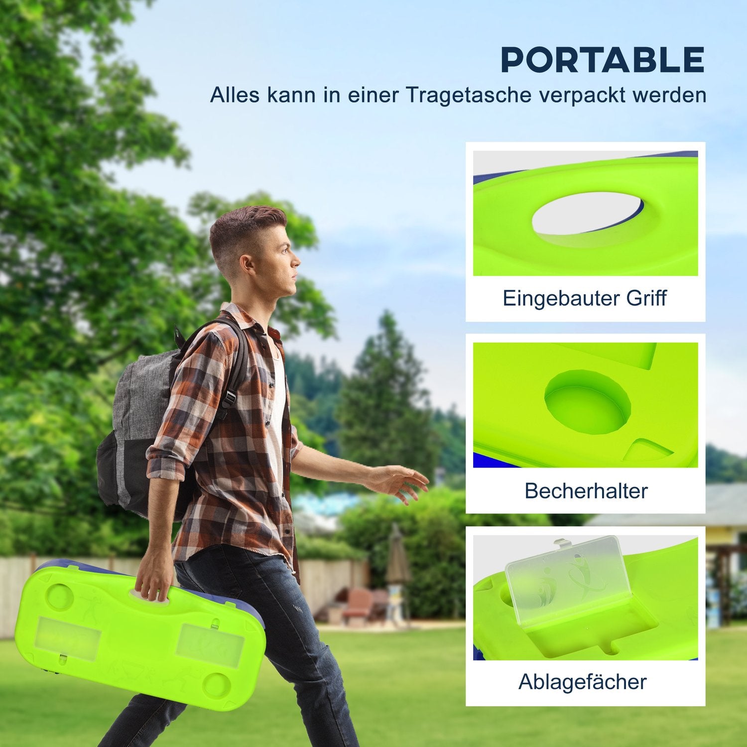 2-i-1 justerbart badminton- och volleybollnätset med stativ