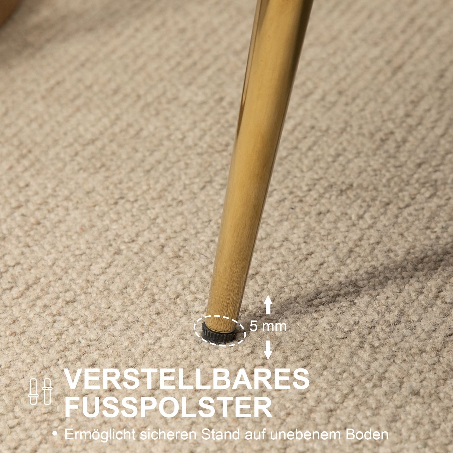 Velvet Loveseat-soffa, Klädd, 2-sits, Cream