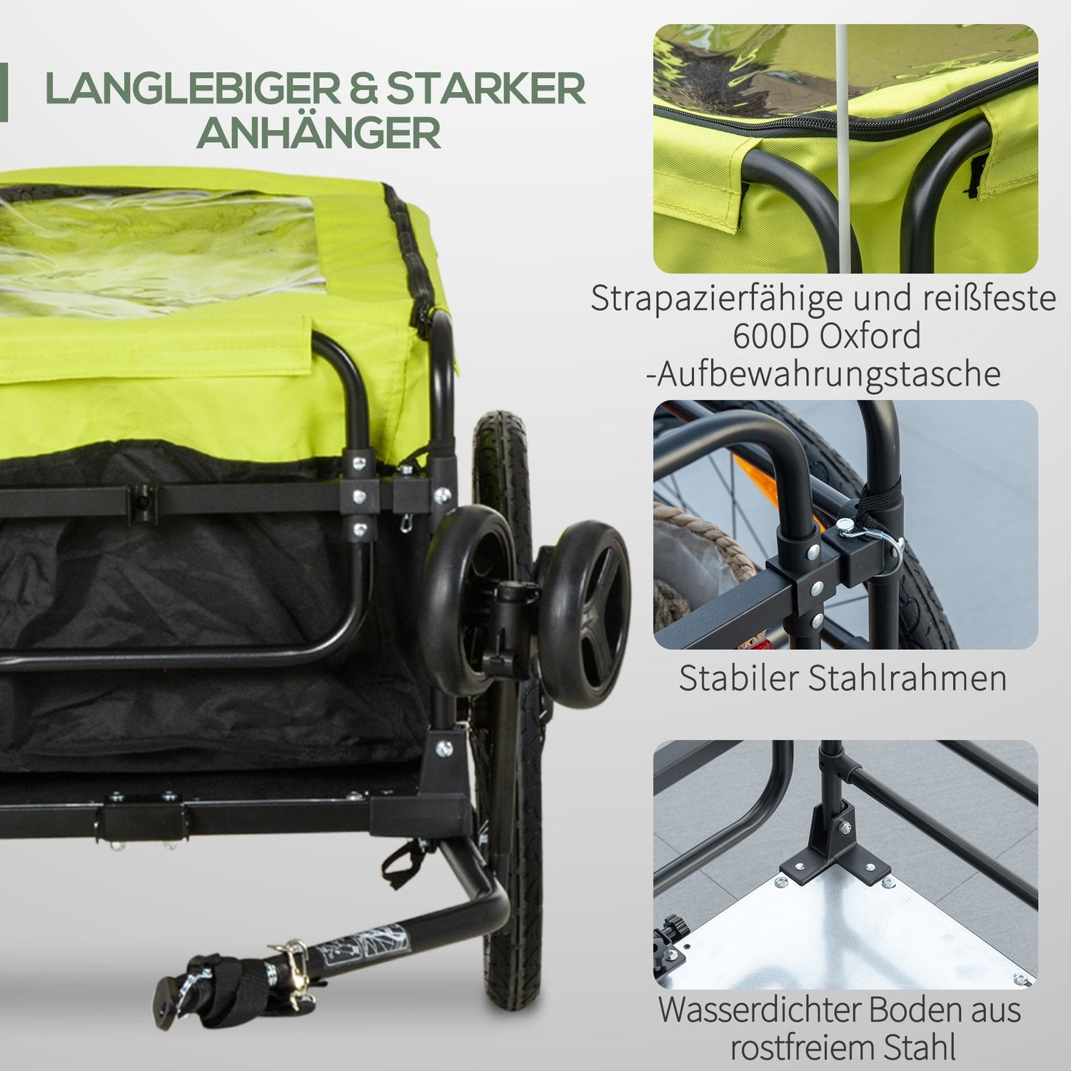 Lastvagn med broms, kåpa och 40 kg lastkapacitet