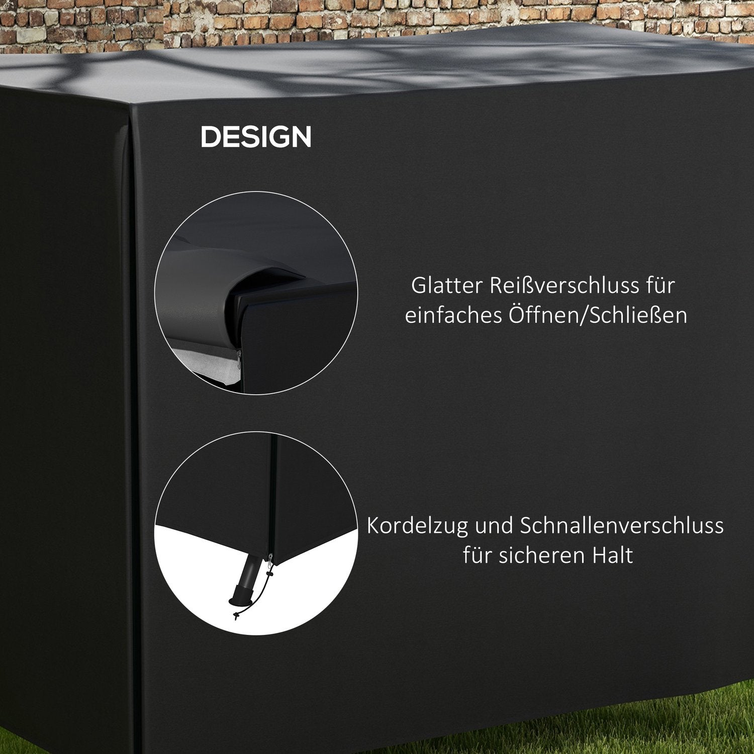 3-sits gungskydd – vattenavvisande och vintertät, 600D, svart