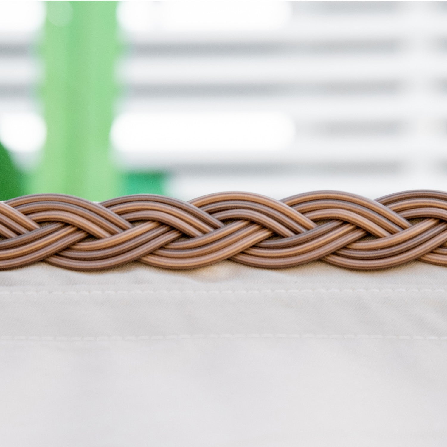 3-sits solstol med kapell, Polyrattan XXL, för trädgård