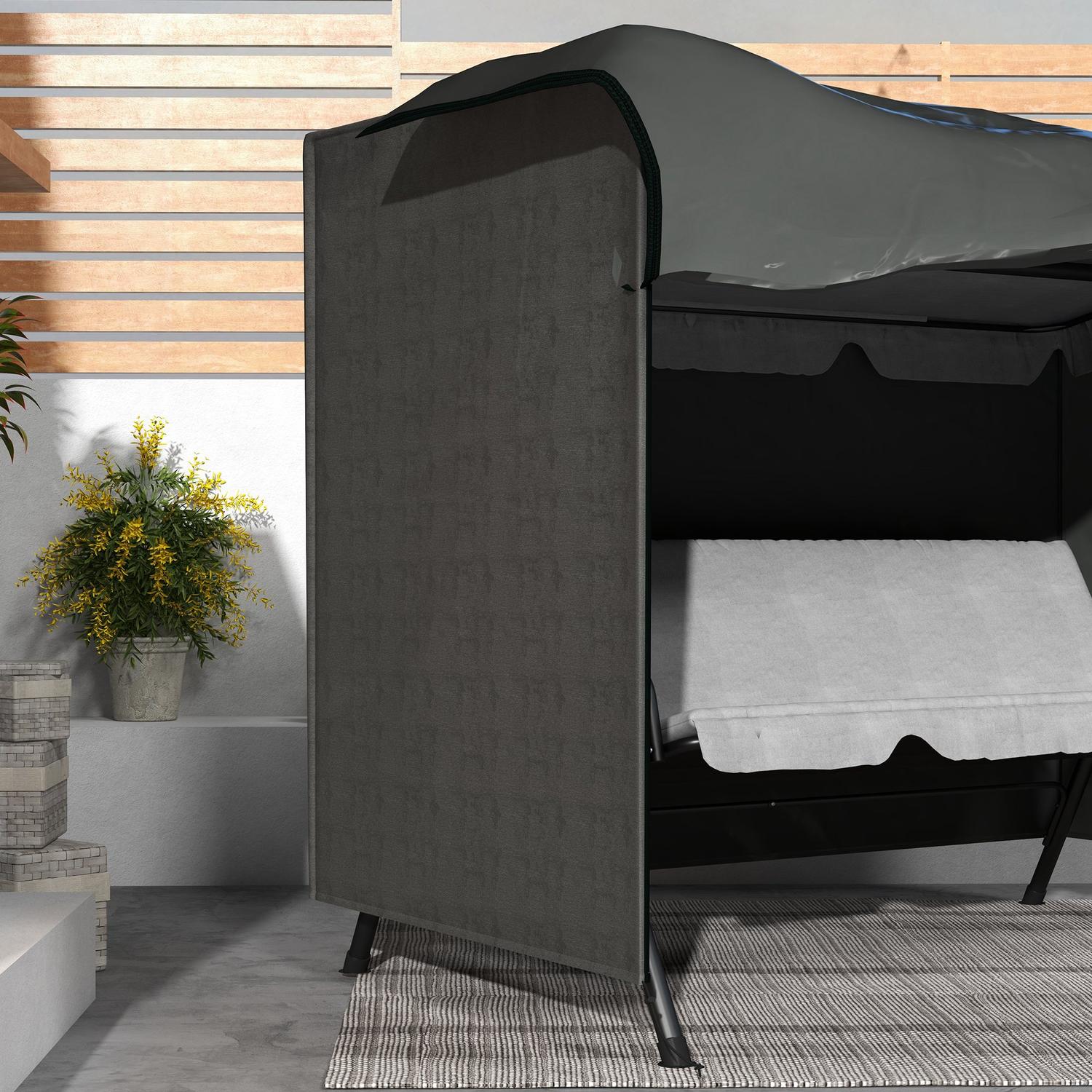 3-sits trädgårdsgungskydd, UV- och vattenavvisande, 205x124x164 cm