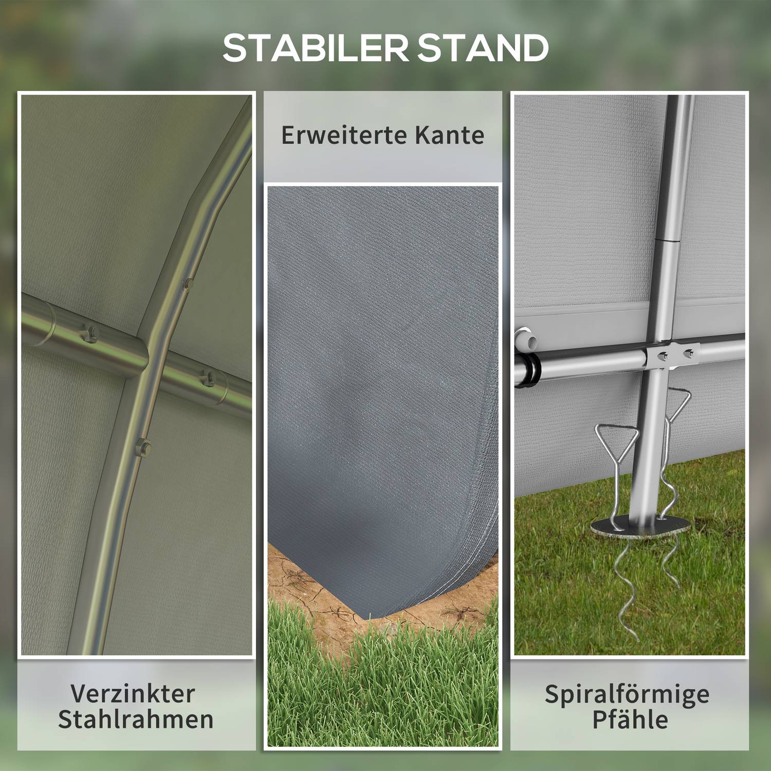 3x3m Grå Verktygsbod – UV-skydd, vattenavvisande stål