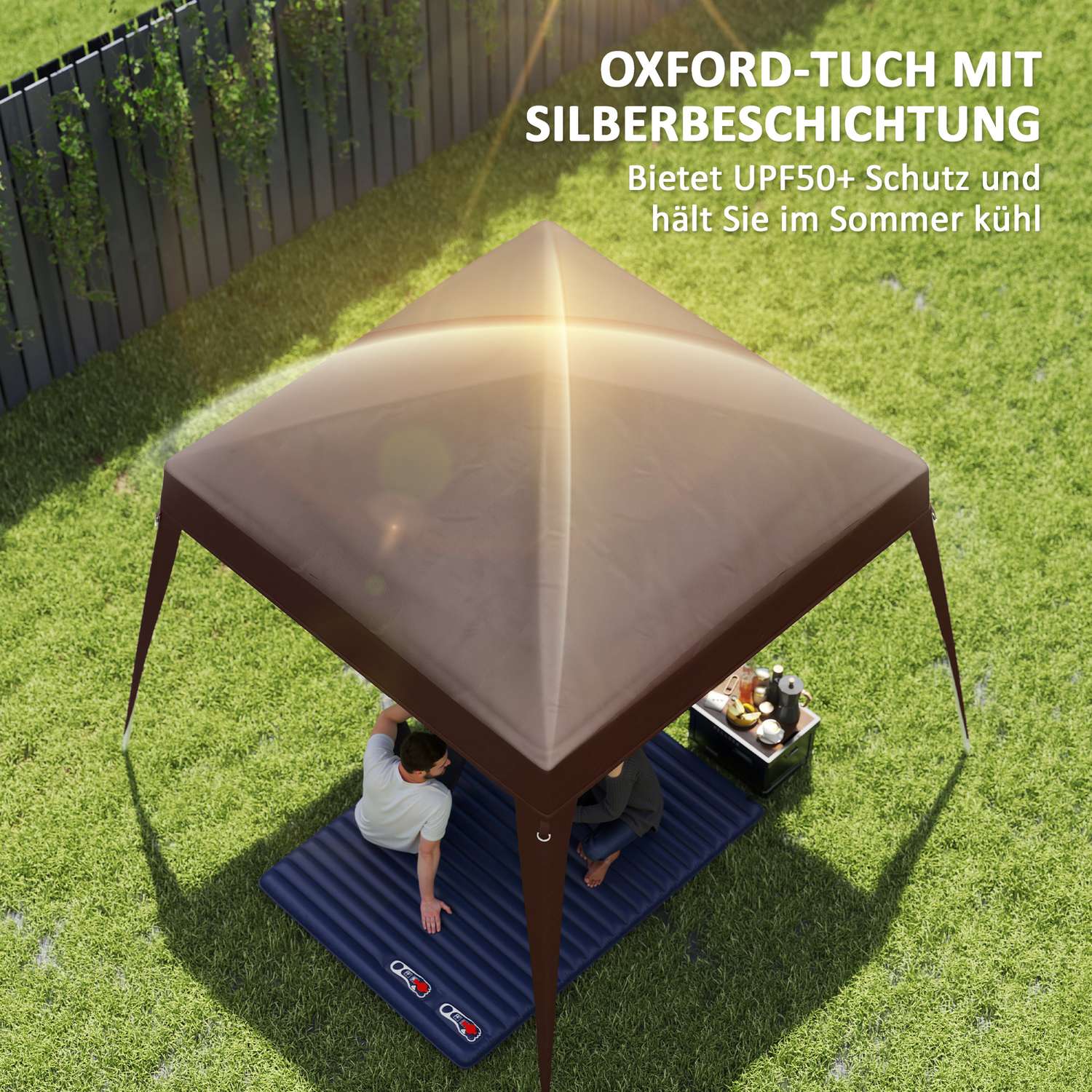 3x3m vattenavvisande paviljongtak, vinter- och stormsäker
