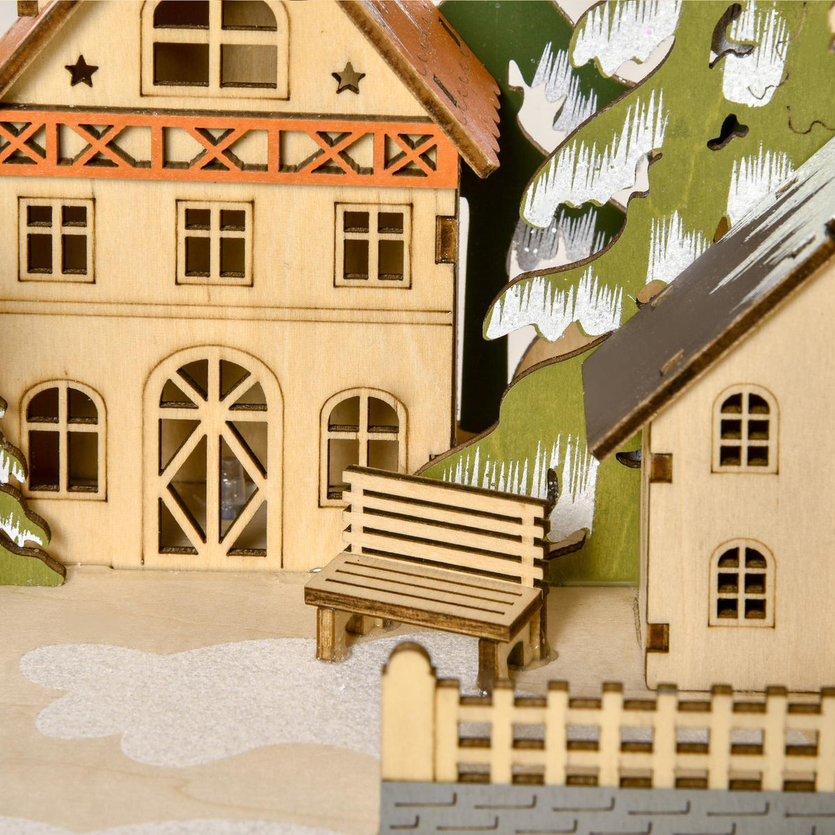 Adventní kalendář s LED osvětlením, 24 plnitelných zásuvek, 45x13x43 cm