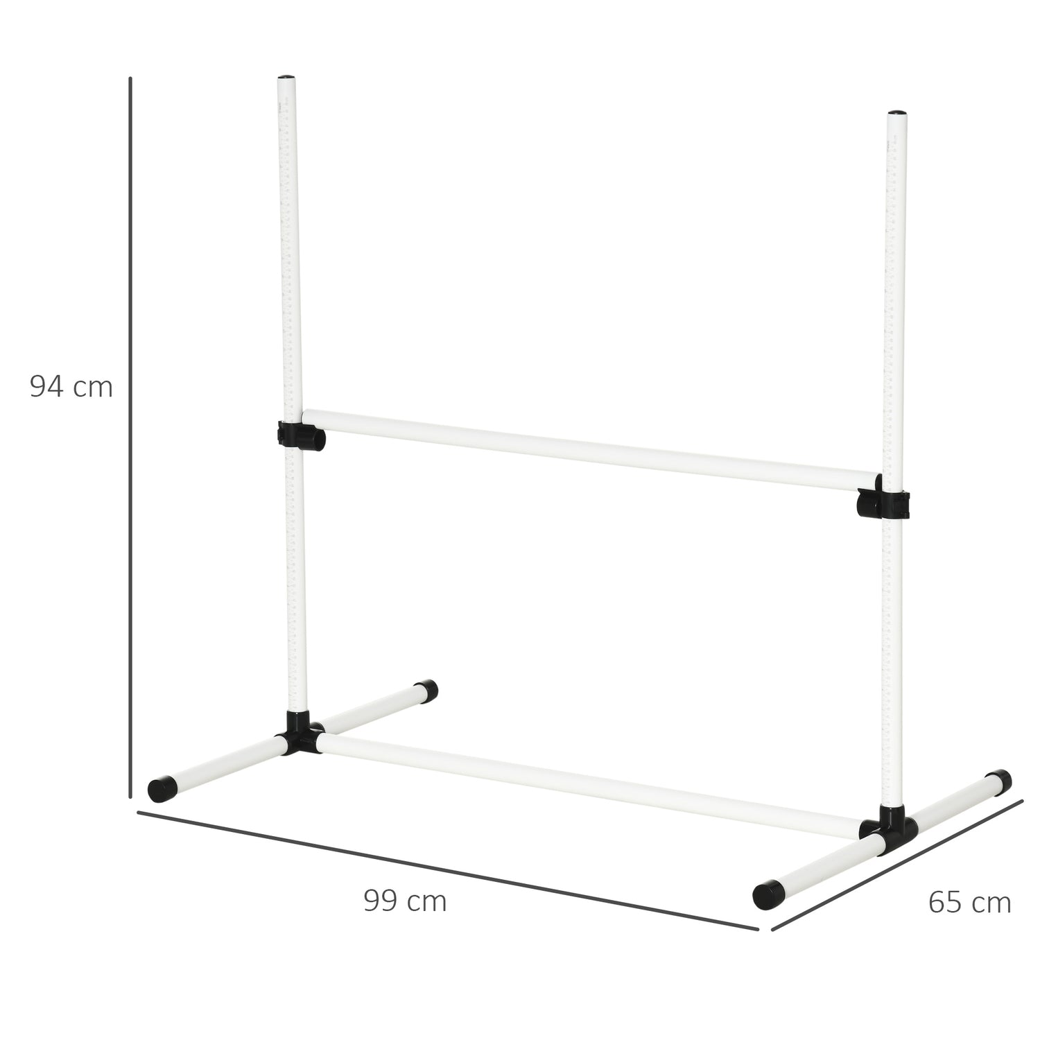 Hund Agility Training Set – 4 slalomhäck, vit
