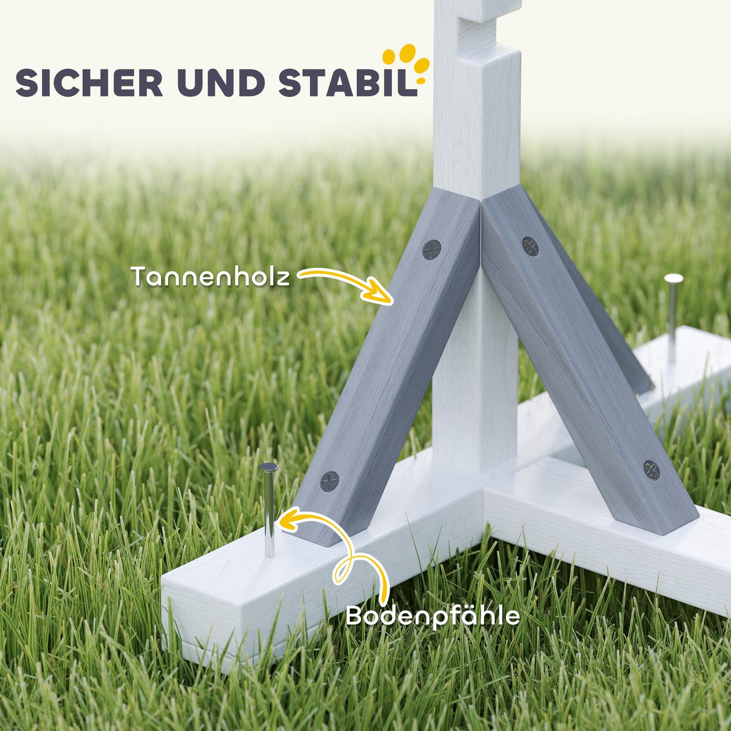 Dog Agility Set – 4-delade, höjdjusterbara häckar