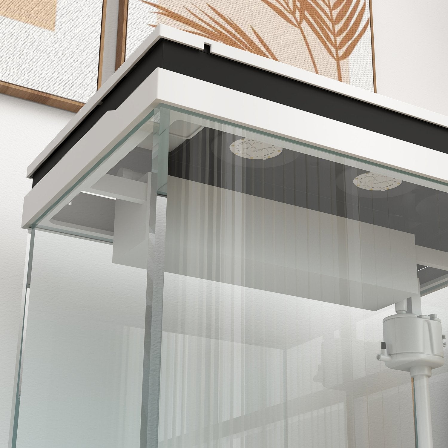 Akvarium, 41L glas med filter, LED & pump - Vit