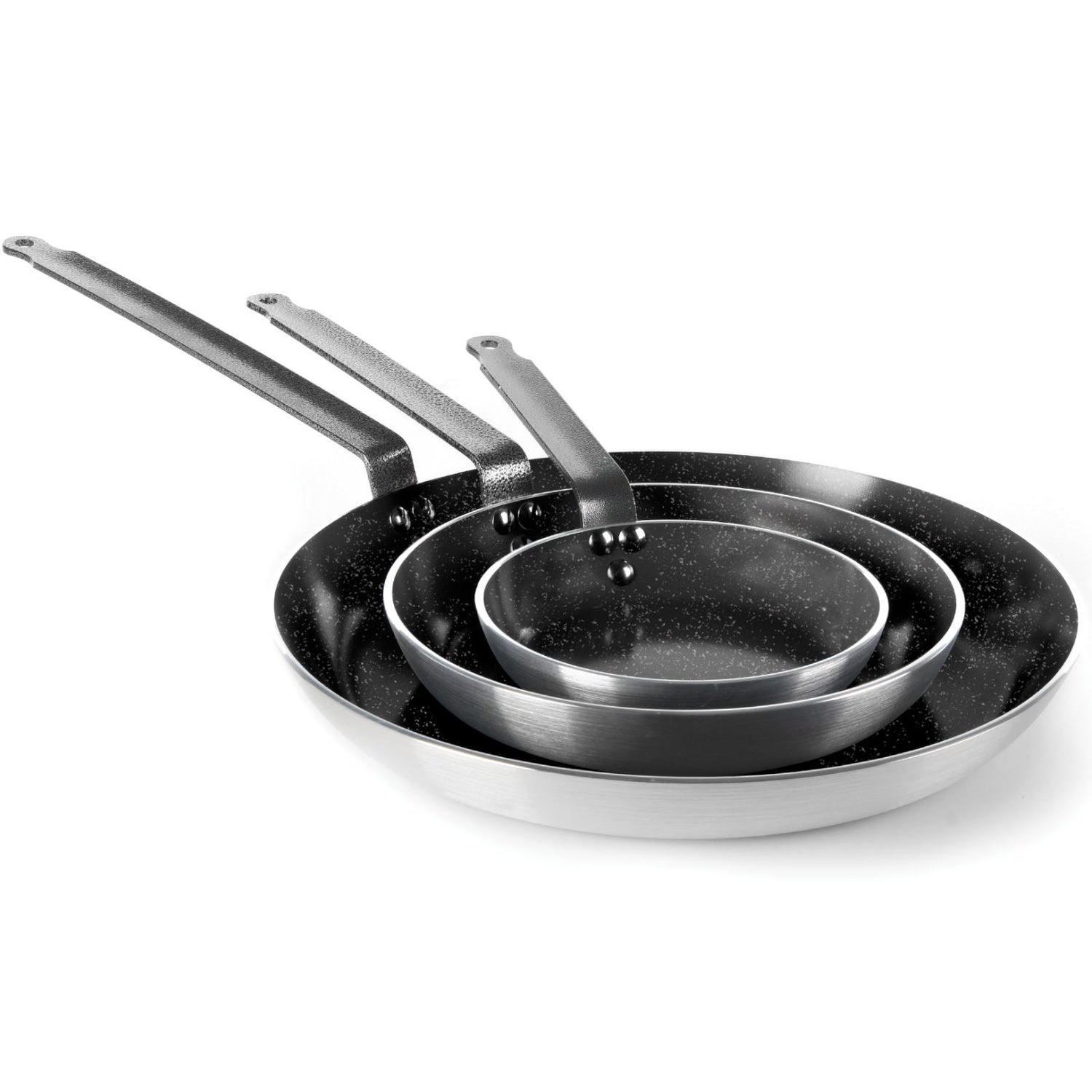 Aluminiumstekpanna med marmorerad non-stick beläggning. 280 mm - Hendi 627624