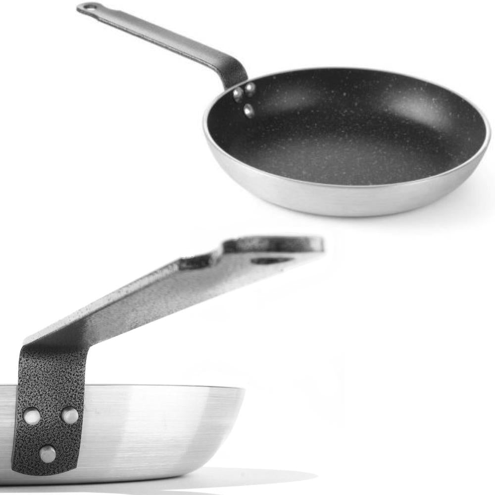 Aluminiumstekpanna med marmorerad non-stick beläggning. 280 mm - Hendi 627624