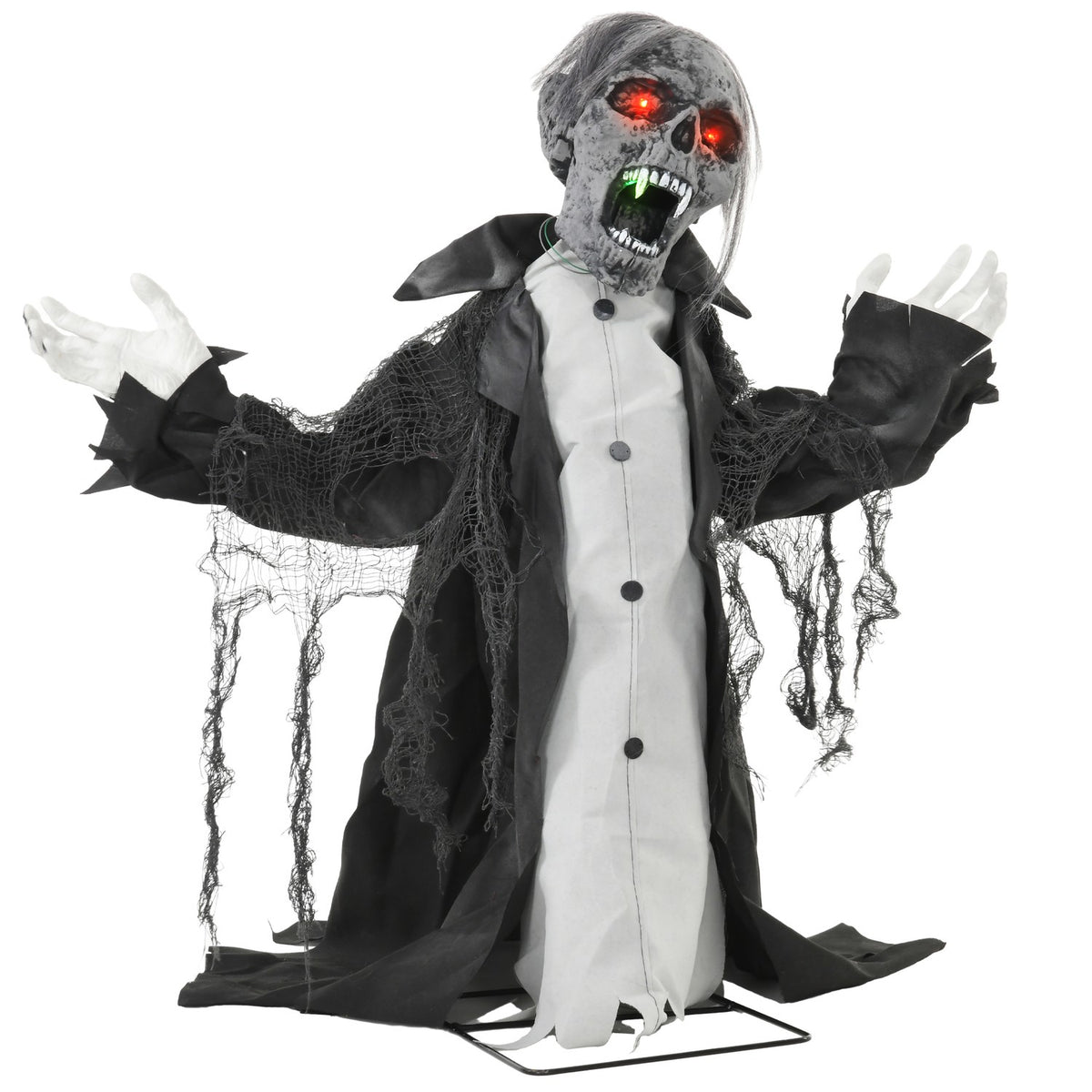 Animovaná halloweenská kostra zombie s pohyblivými pažemi