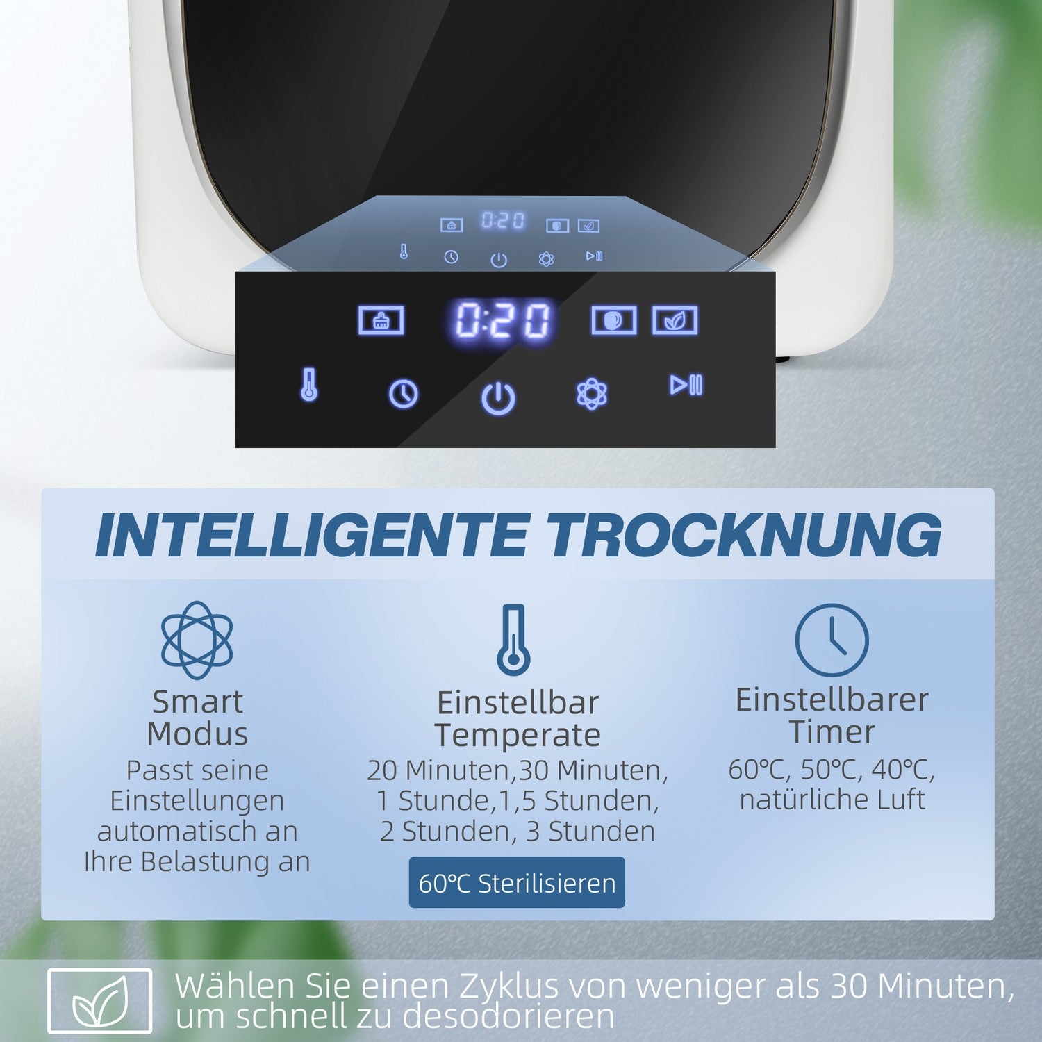 4 kg Avgastork, Desinfektion, Smart Mode, Vit
