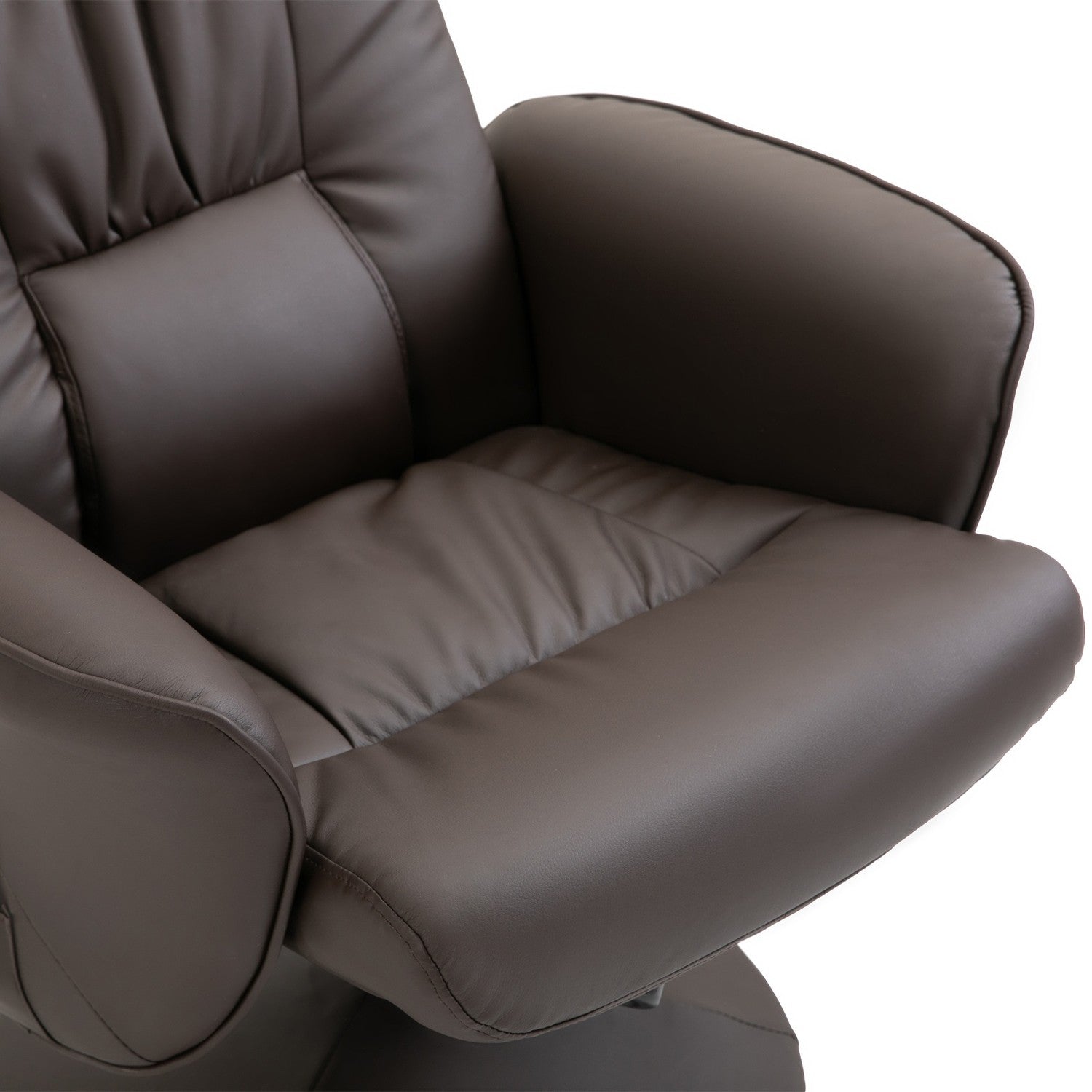 Liggstol med fotpall, konstläder, massage功能