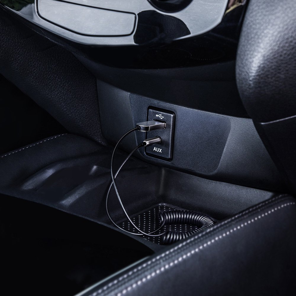 BA01 Bluetooth 5.0 ljudmottagare ljudadapterkabel AUX-jack svart