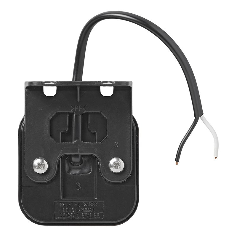 Bakre positionslykta 12/24V röd 65 x 65 mm LED med hållare