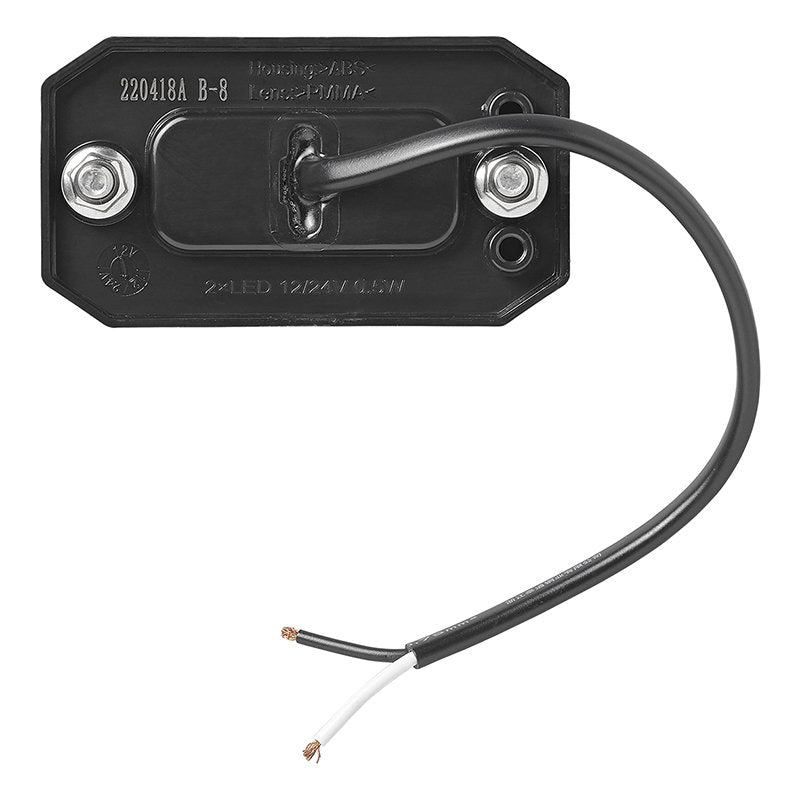 Bakre positionslykta 12/24V röd 80 x 44 mm LED