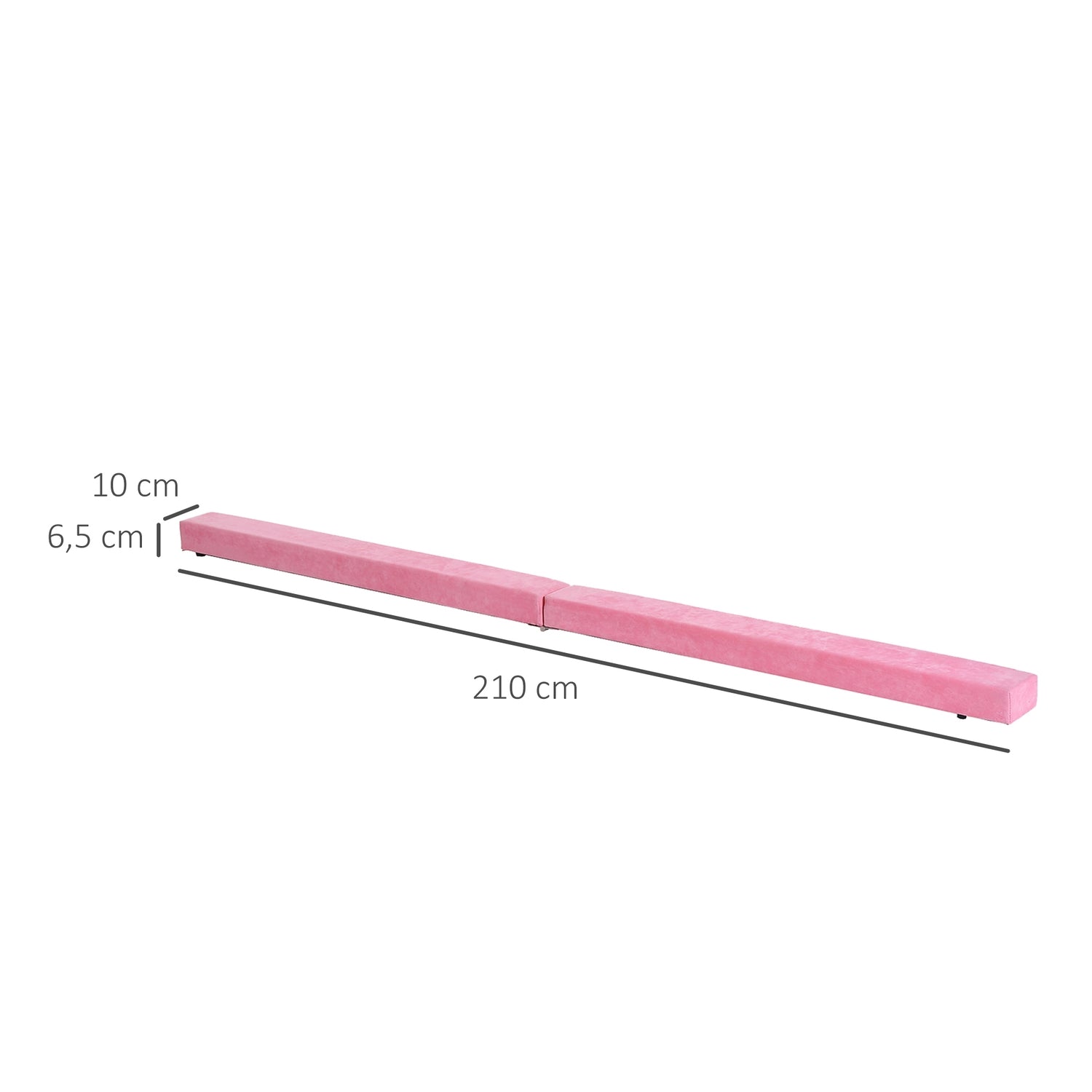 Rosa 210 cm Vikbar gymnastik Balansbalk, inomhus/utomhusbruk