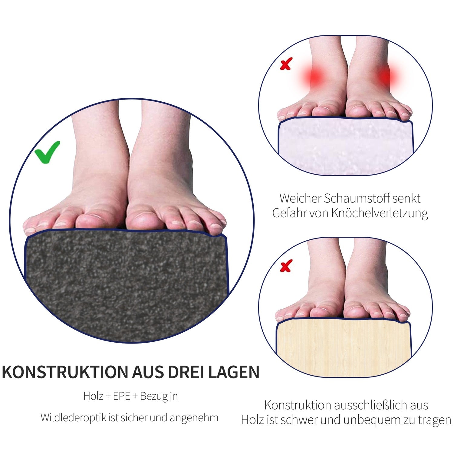 Vikbar balansbalk för gymnastik, blå, 210 cm, 120 kg Limit