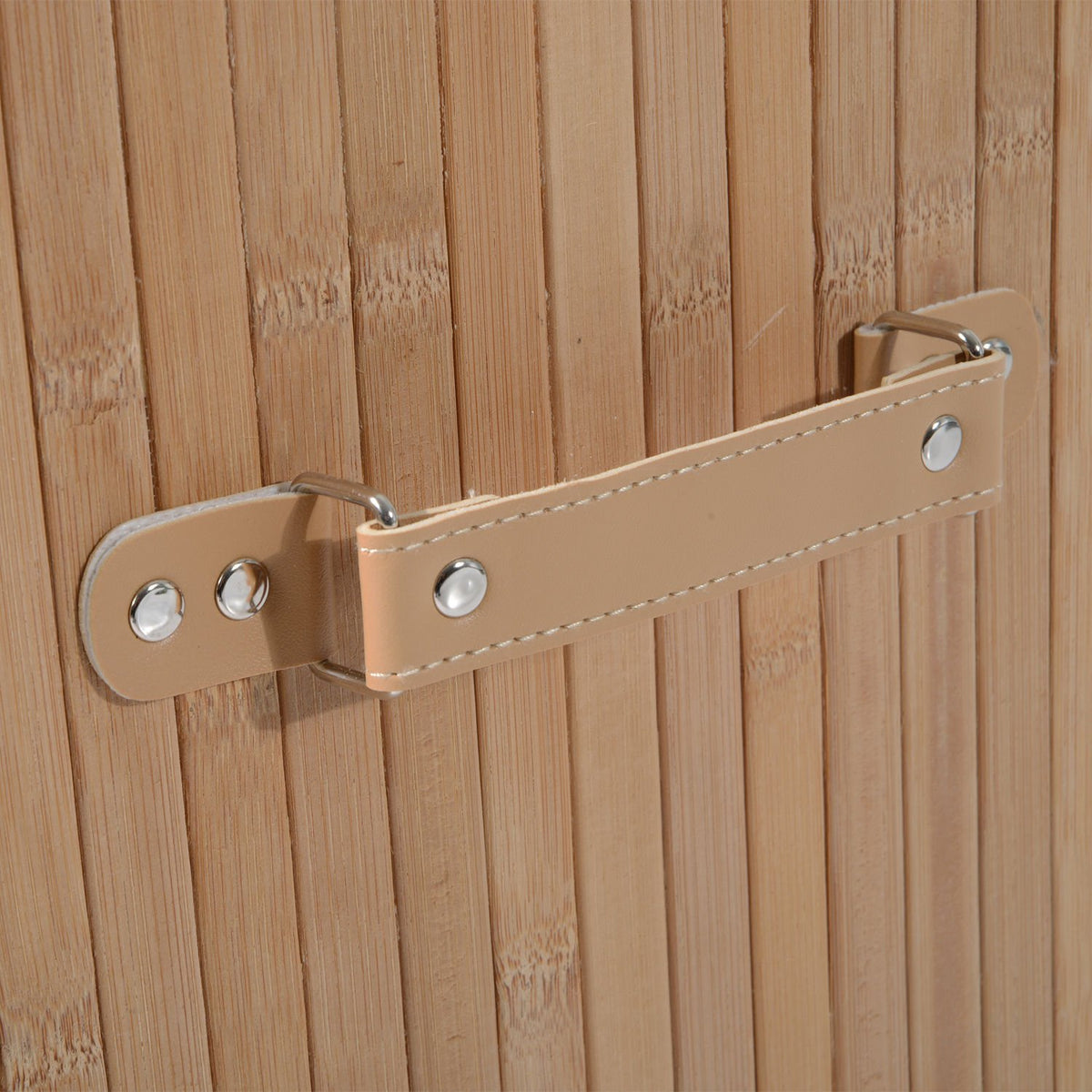 Bambu hopfällbar tvättkorg 72L – Canvaspåse med lock