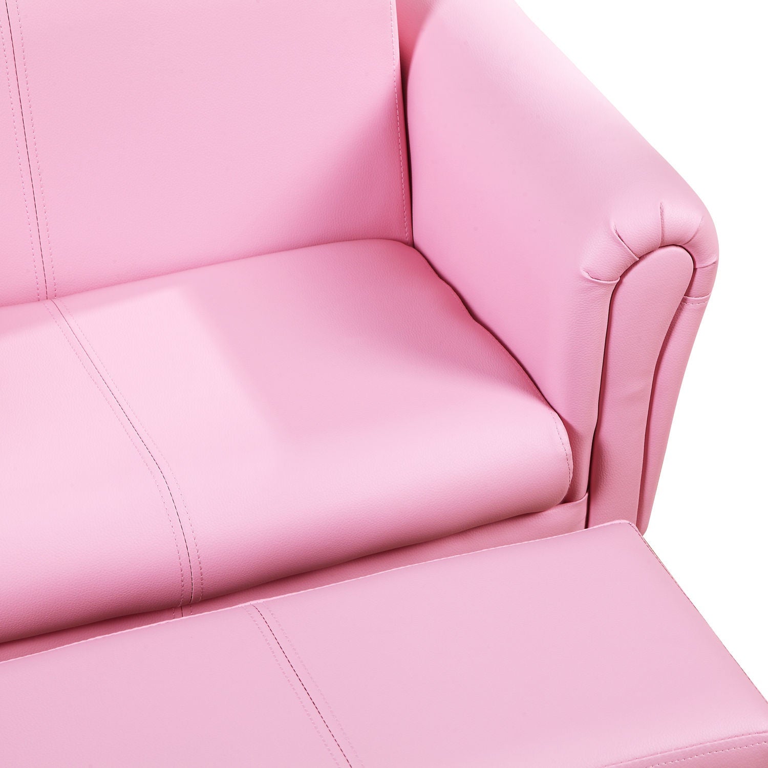 Rosa barnfåtölj & fotpall – 83x42x41cm, Comfort Set