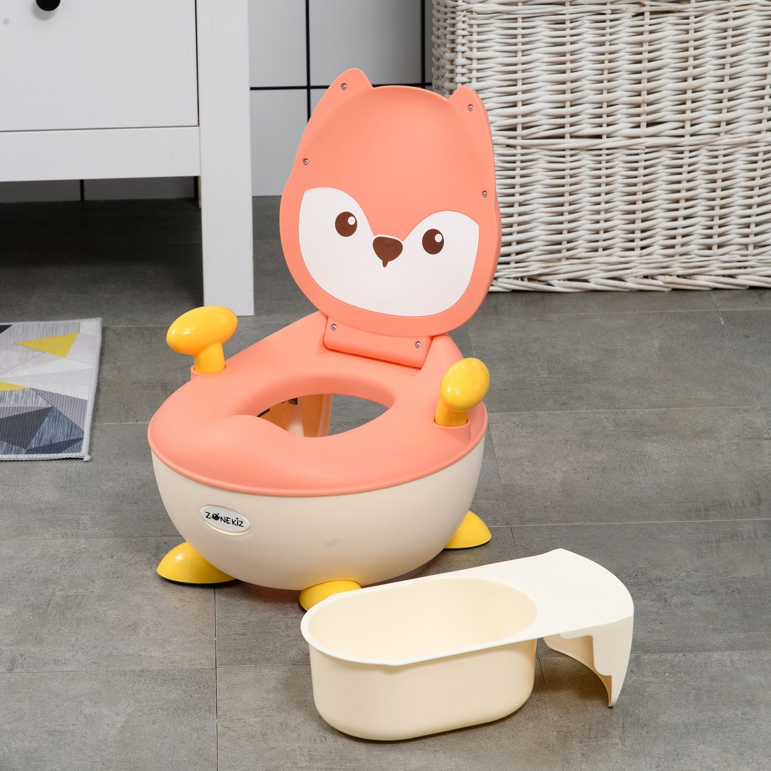 Fox Design Babypottstol, halkfri, hopfällbar lock, 6M+
