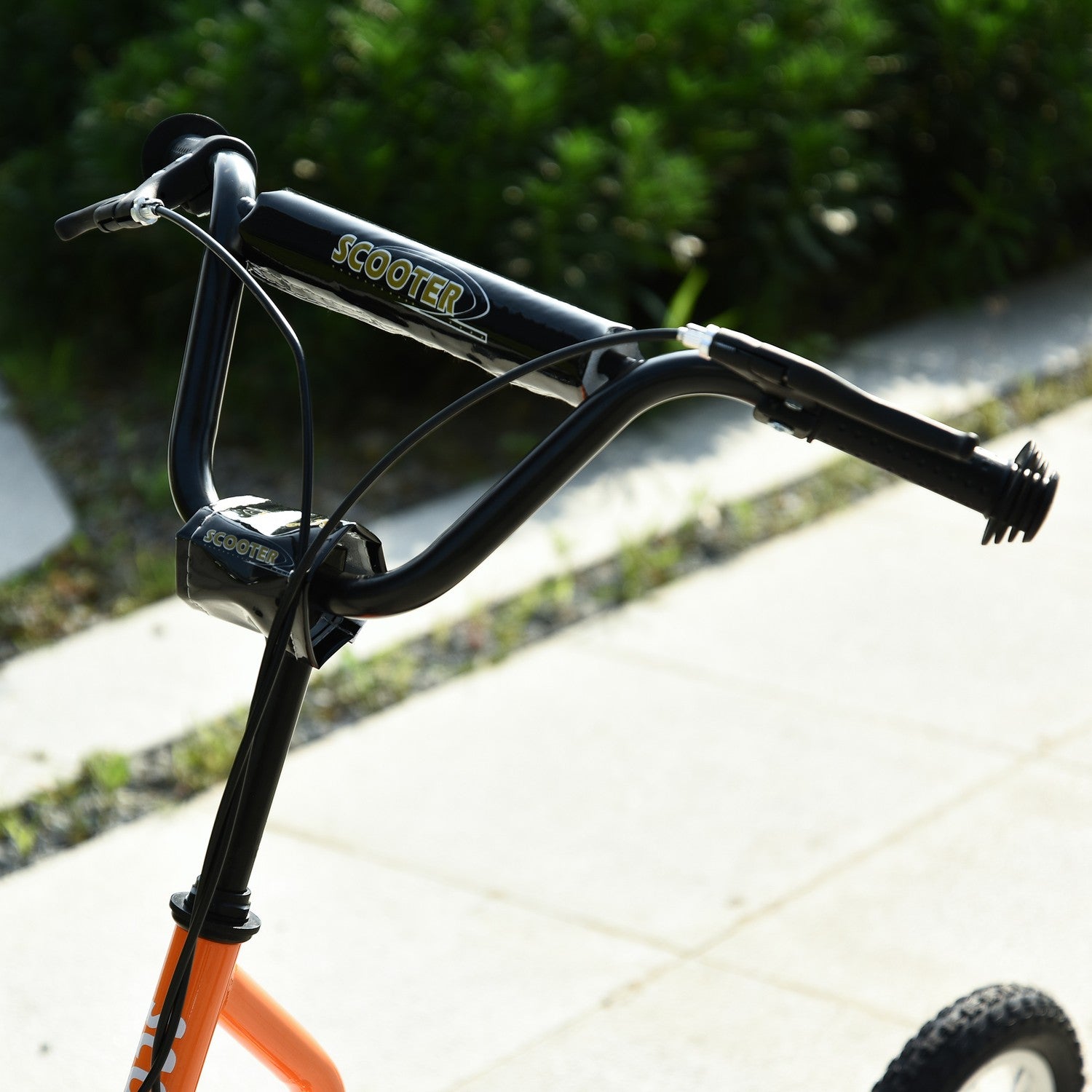 Cityscooter för barn, luftdäck, orange, 16/12 tum