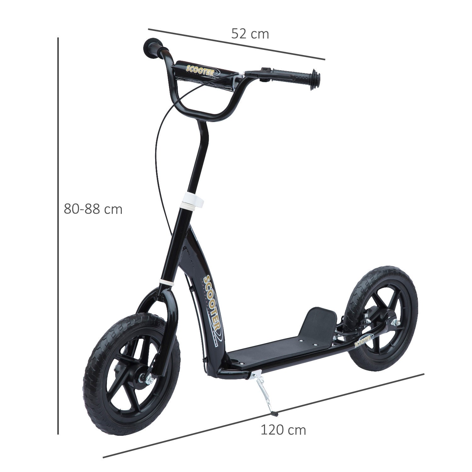 Barnsparkcykel, 12"" stålram, bakbroms