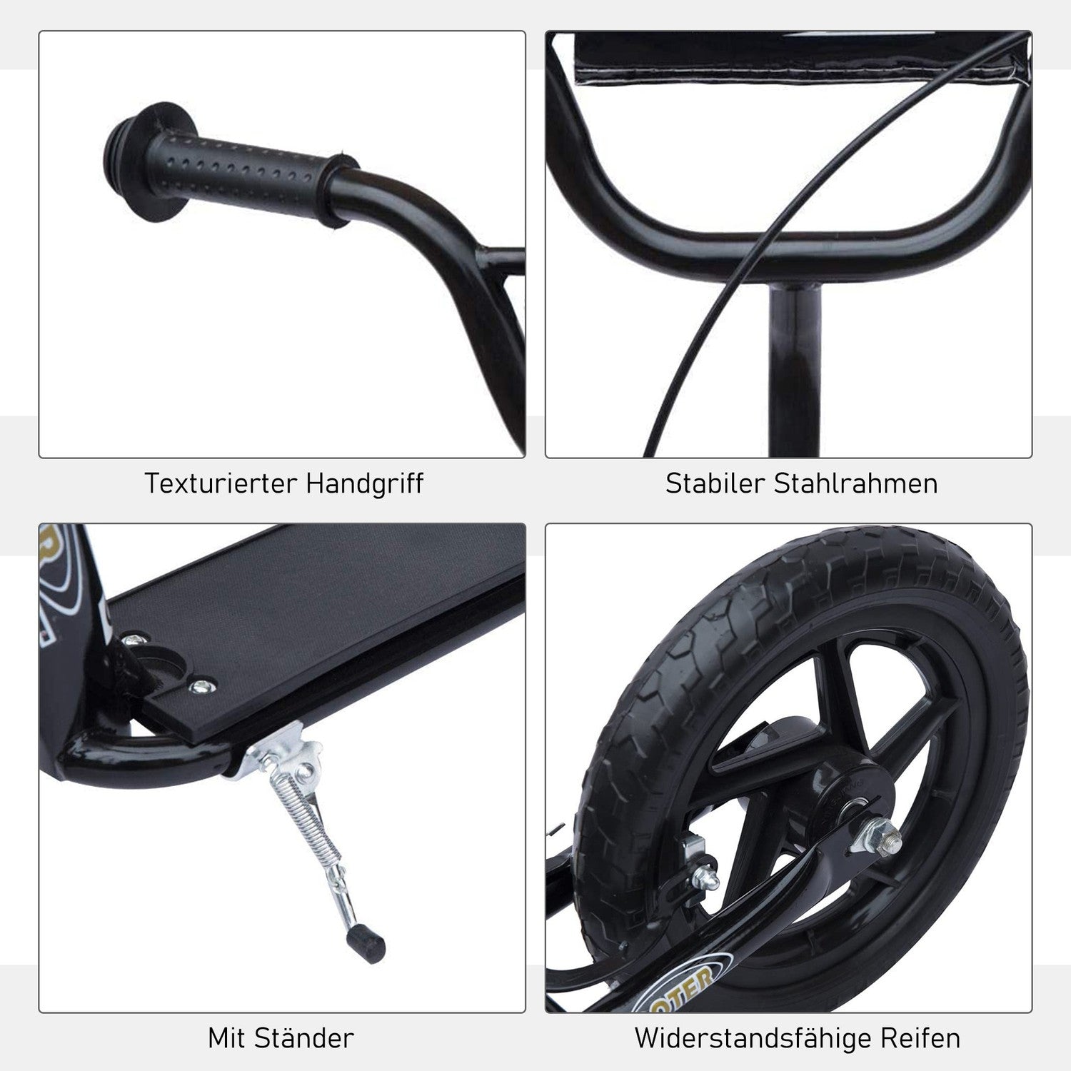 Barnsparkcykel, 12"" stålram, bakbroms