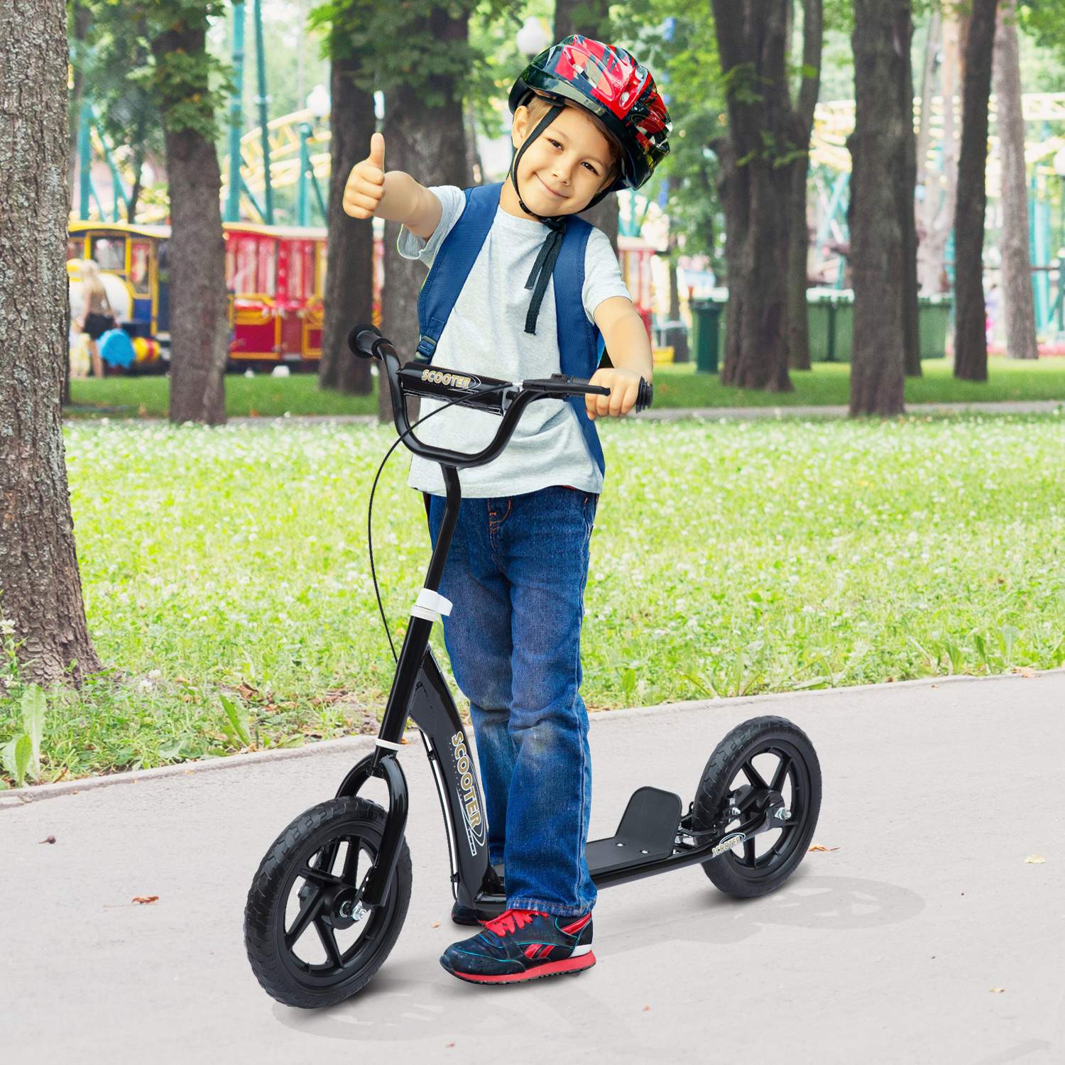 Barnsparkcykel, 12"" stålram, bakbroms