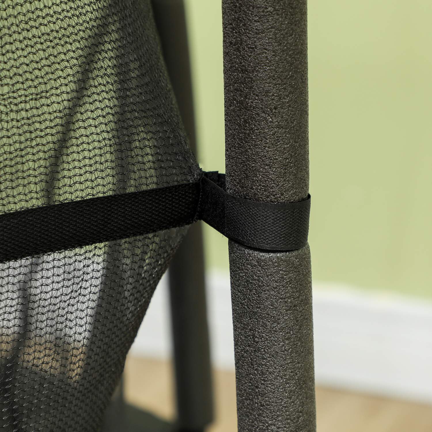 Barnstudsmatta med skyddsnät, 140 cm, svart