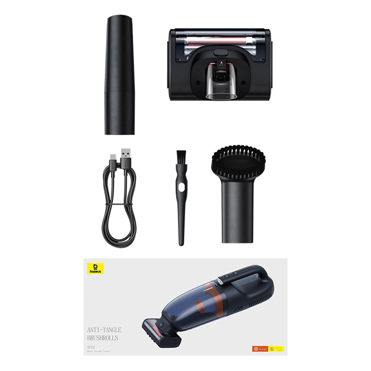 Baseus AP02 6000Pa 130W handhållen bildammsugare, svart