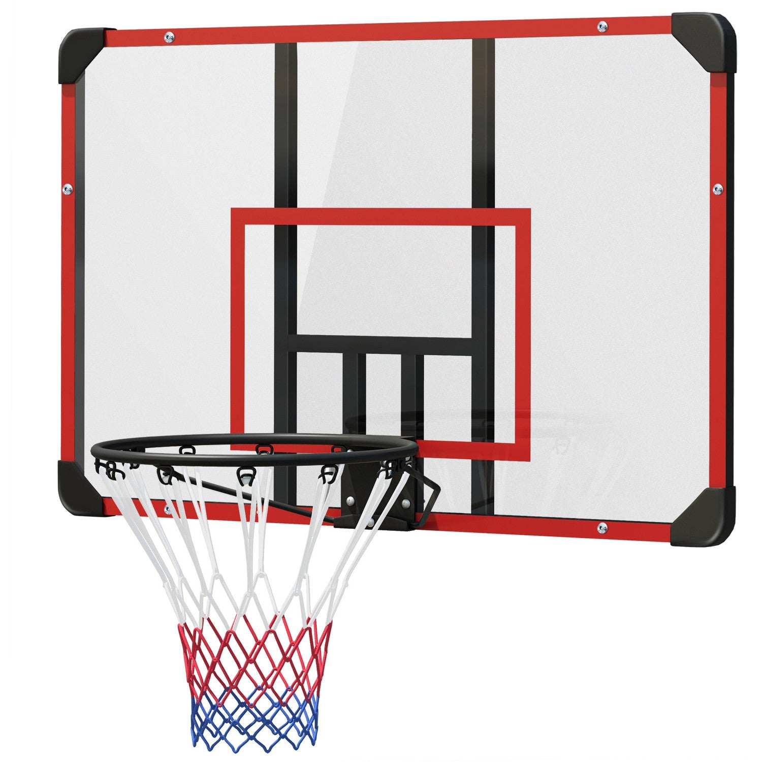 Basketbåge utomhus i stål, väggmonterad, 113 x 61 x 73 cm