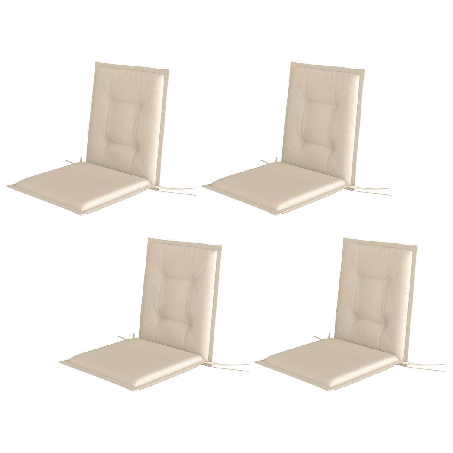Beige sittdynorset, 108x50x5 cm, inomhus/utomhusbruk