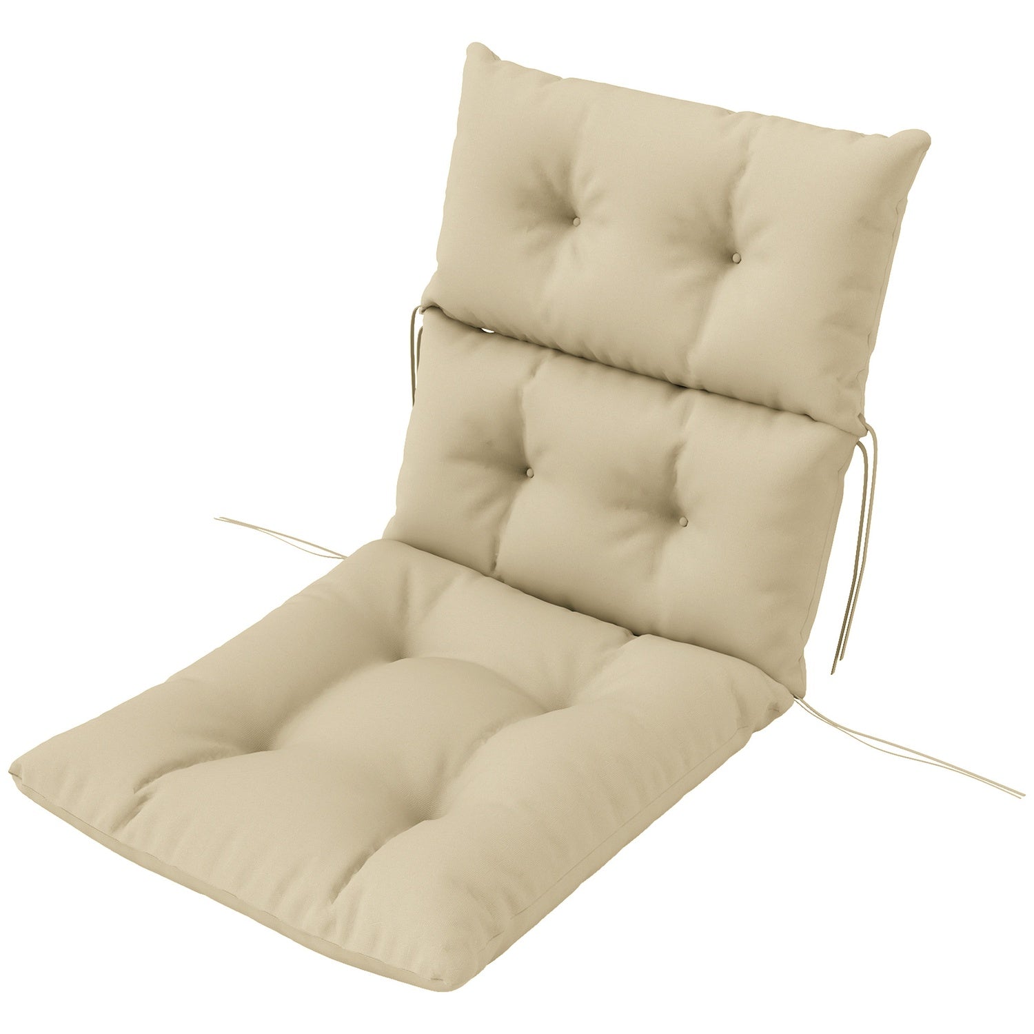 Beige vattenavvisande stolsdyna, 115x56 cm, 10 cm tjock