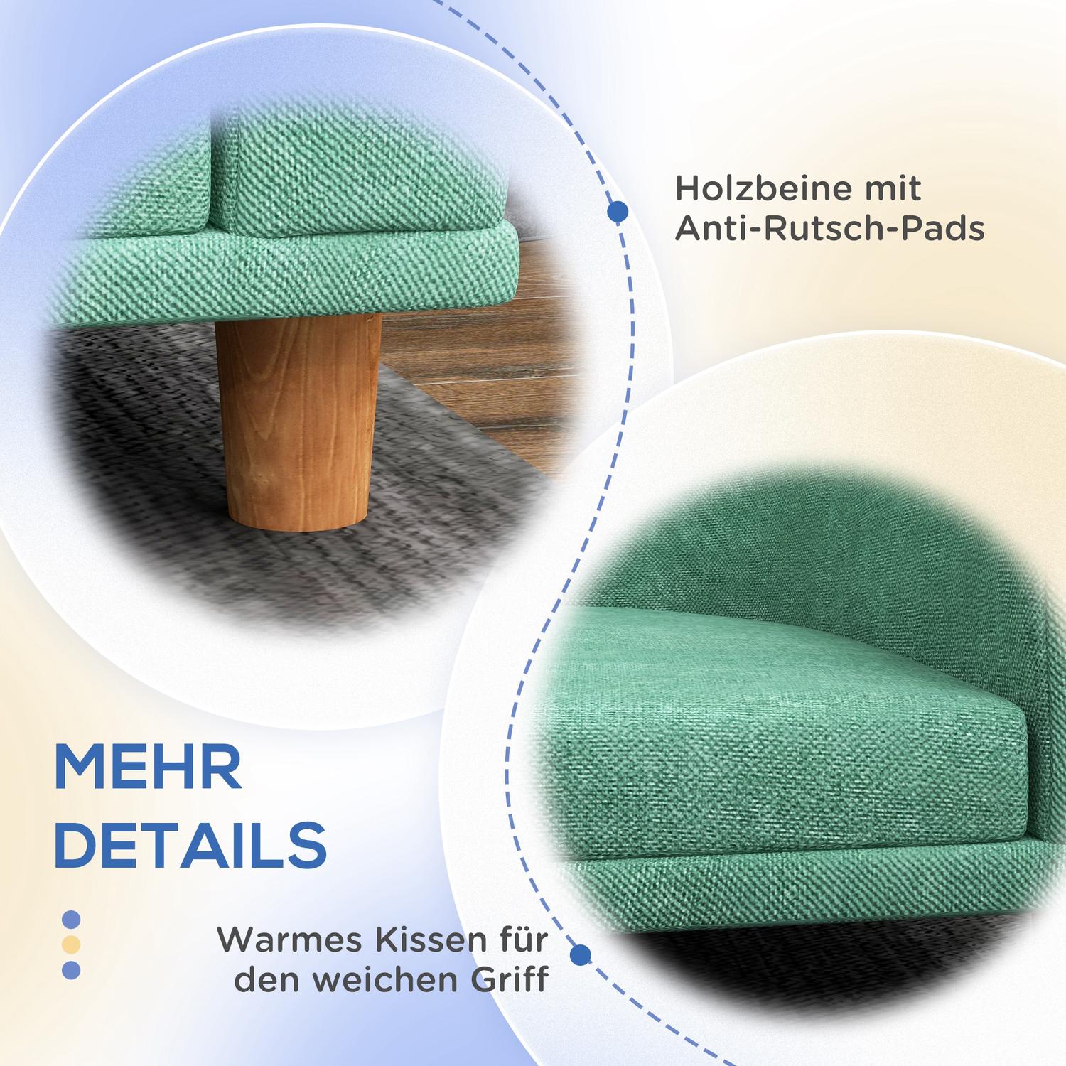 Bekväm husdjurssoffa med kudde, förhöjd grön design