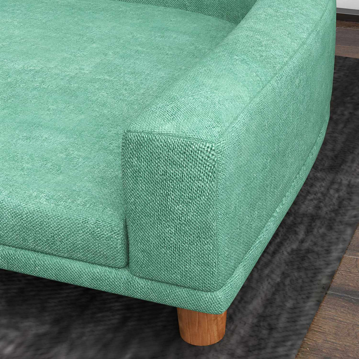Bekväm husdjurssoffa med kudde, förhöjd grön design