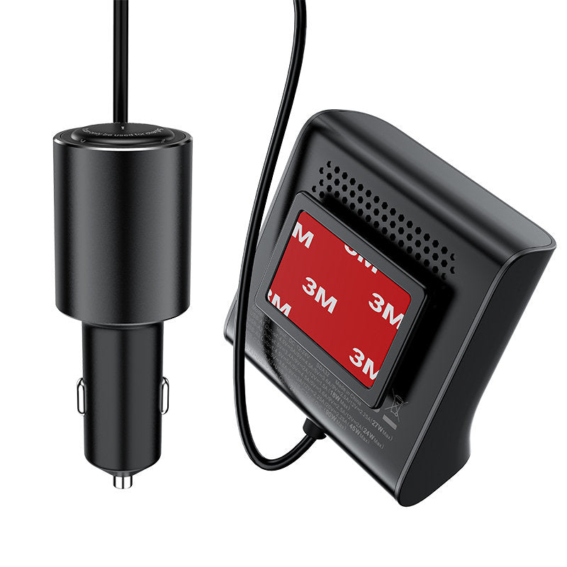 Billaddare laddstation 90W USB-C 3x USB QC 3.0 svart