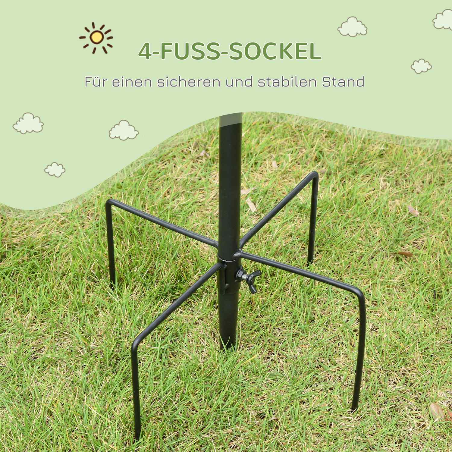 Black Steel Bird Feeding Station Set med badkar & 4 krokar