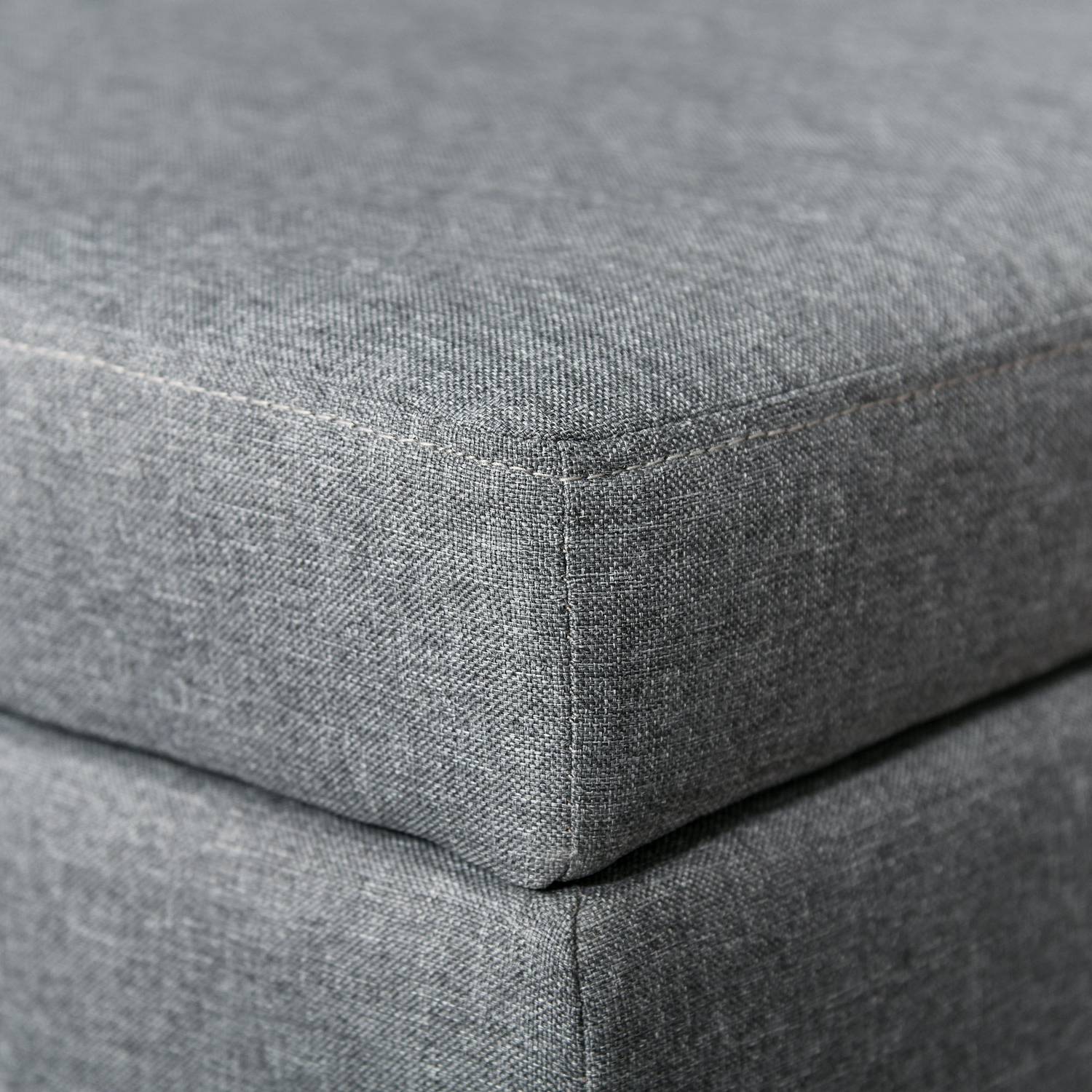 Klädd förvaringsbänk, beige, 120 kg kapacitet