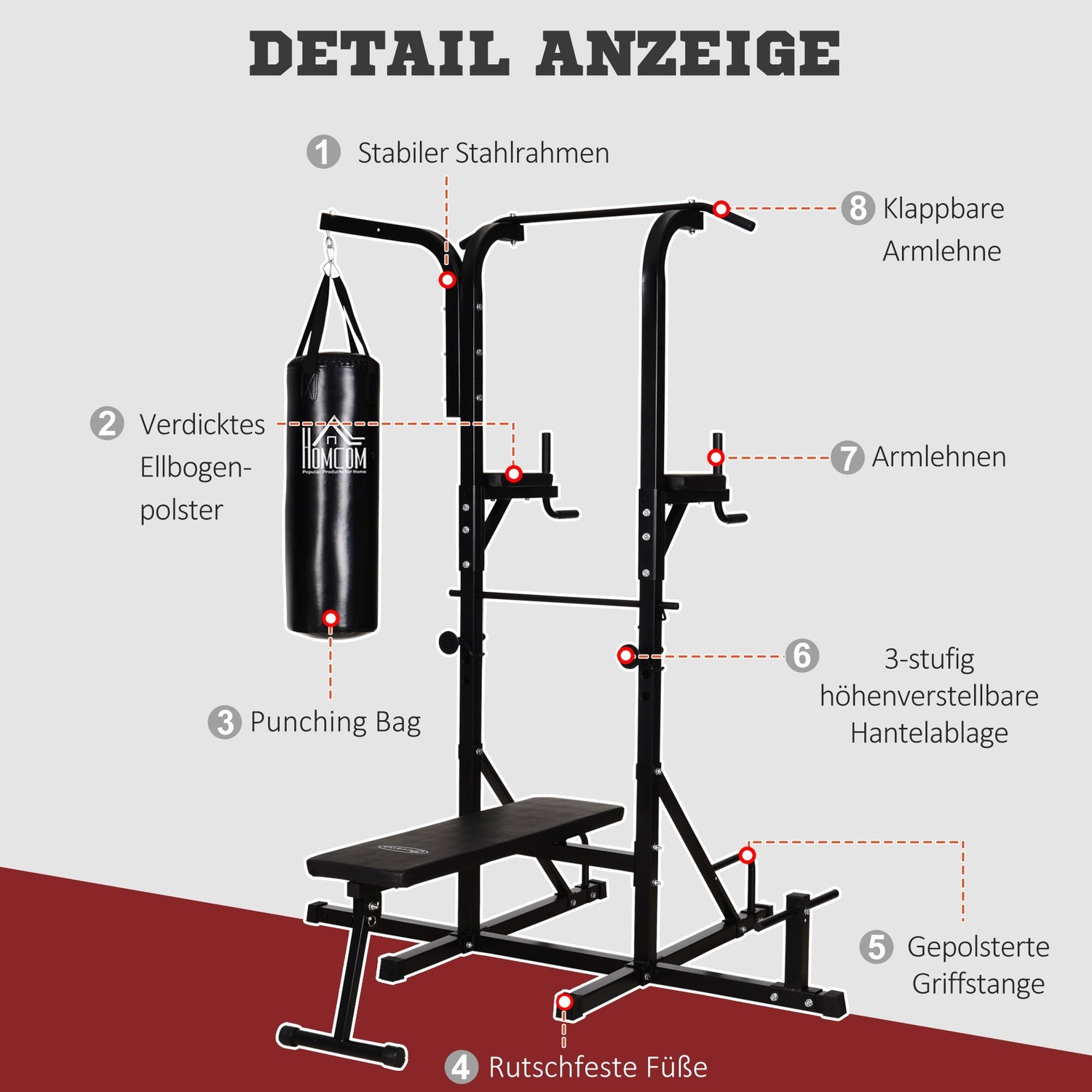 Black Steel Boxningssäck – Stor 180x183x219 cm