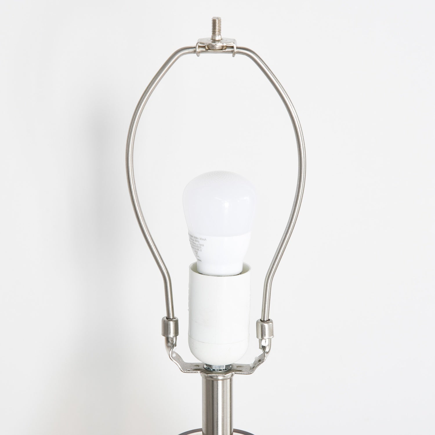 Set med 2 sängbordslampor - glas, linne, E27-sockel